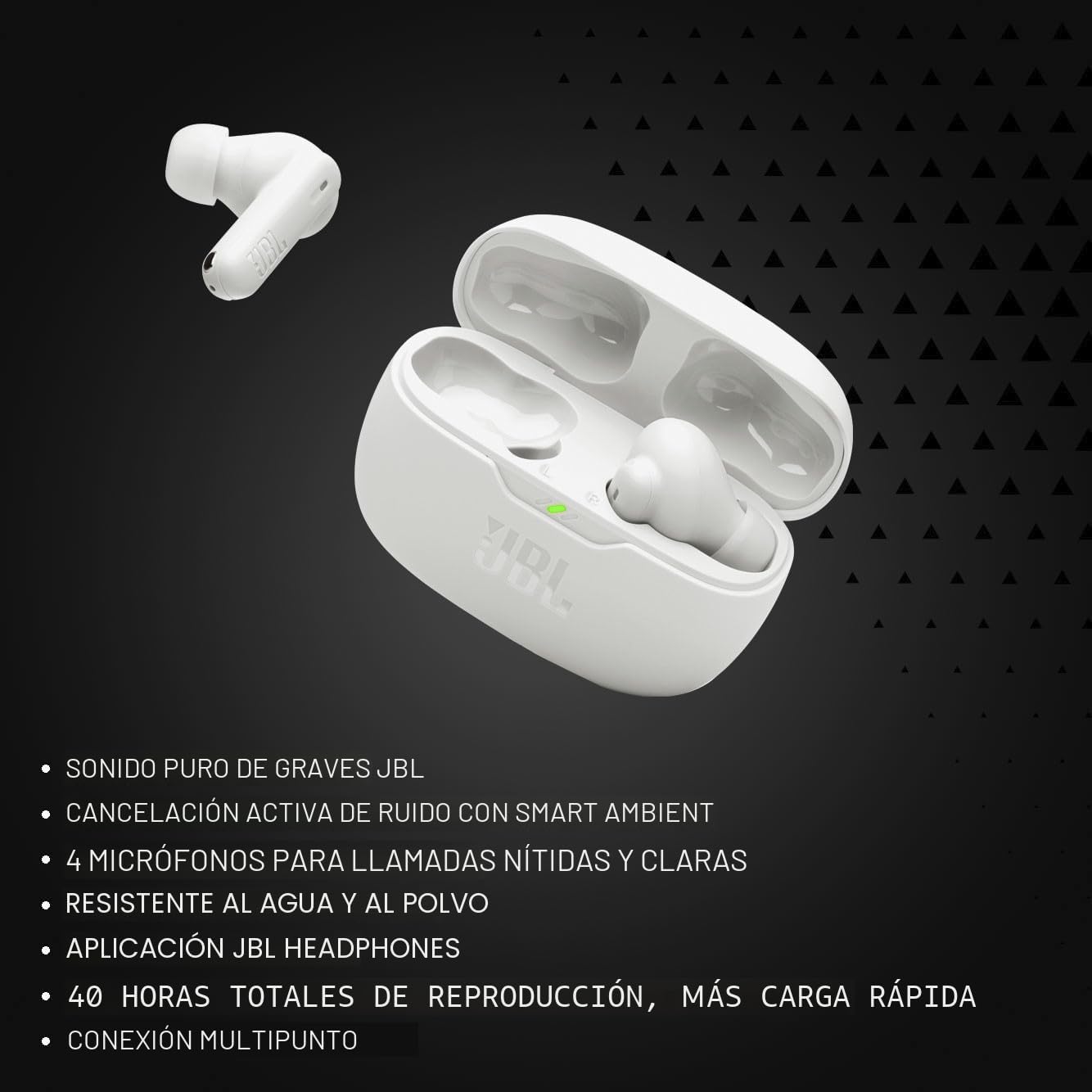 AUDÍFONOS JBL VIBE BEAM 2 TRUE WIRELESS NEGRO - 3