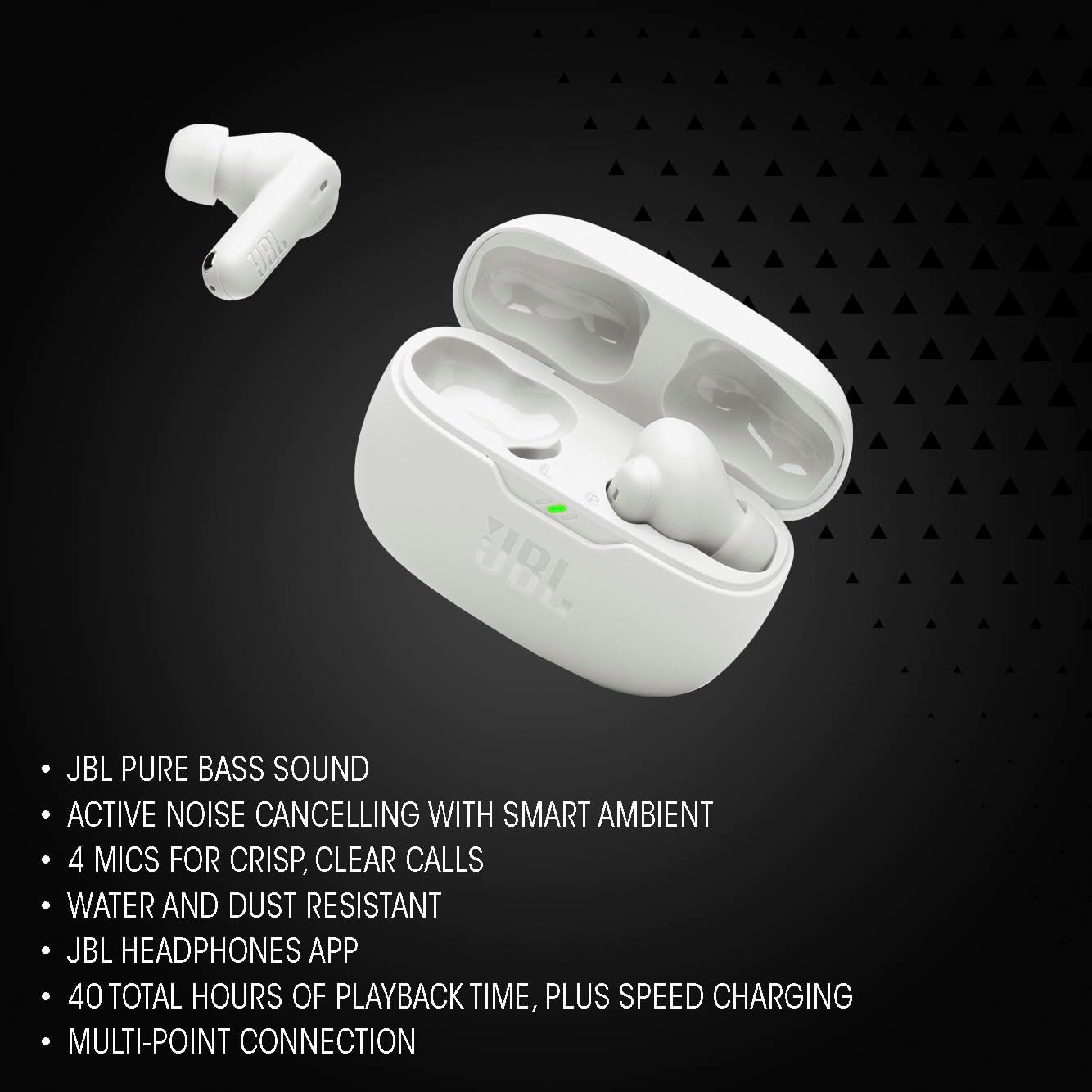 AUDÍFONOS JBL VIBE BEAM 2 TRUE WIRELESS AZUL CON CANCELACIÓN DE RUIDO Y 40 HORAS DE REPRODUCCIÓN - 3