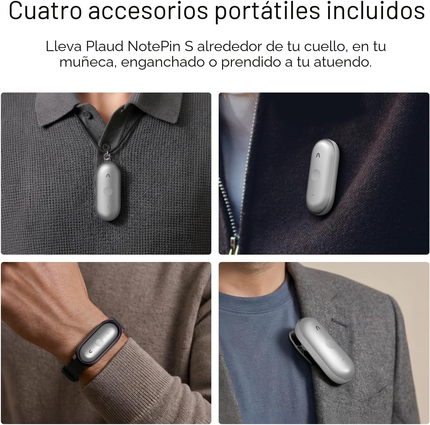 GRABADORA DE PERIODISTA PLAUD NOTEPIN S PLATEADA - 3