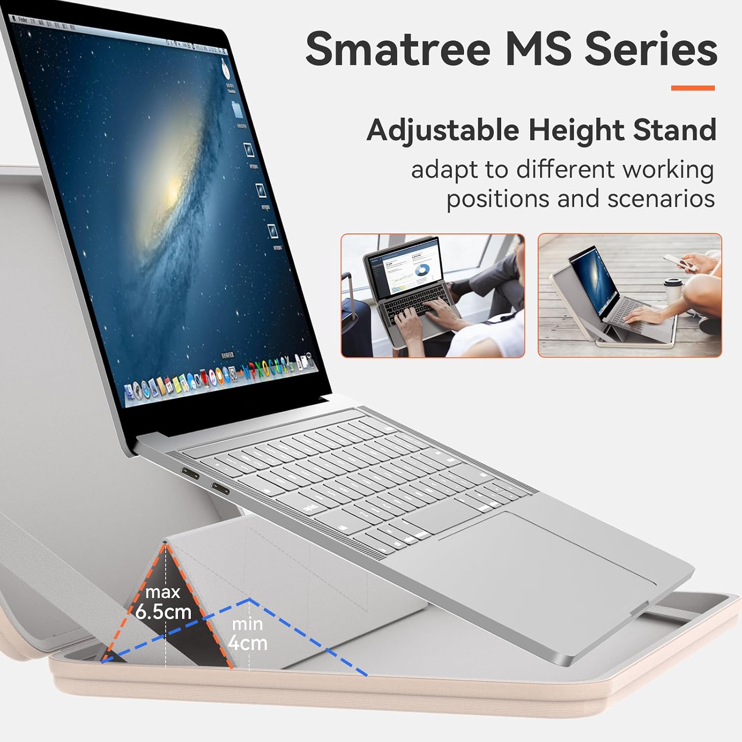 FUNDA RÍGIDA CON SOPORTE SMATREE MS89 PARA LG GRAM PRO 2 EN 1 16T90SP 16 PULGADAS - 2
