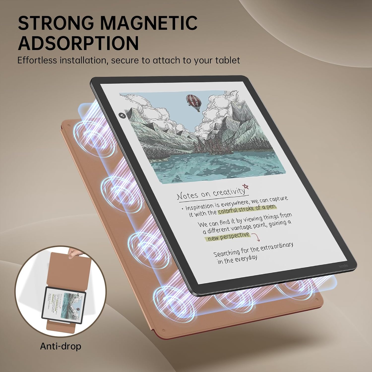 FUNDA MOKO PARA KINDLE SCRIBE 11' 3RA GEN Y COLORSOFT 1RA GEN 2025 ESTILO VINTAGE - 3