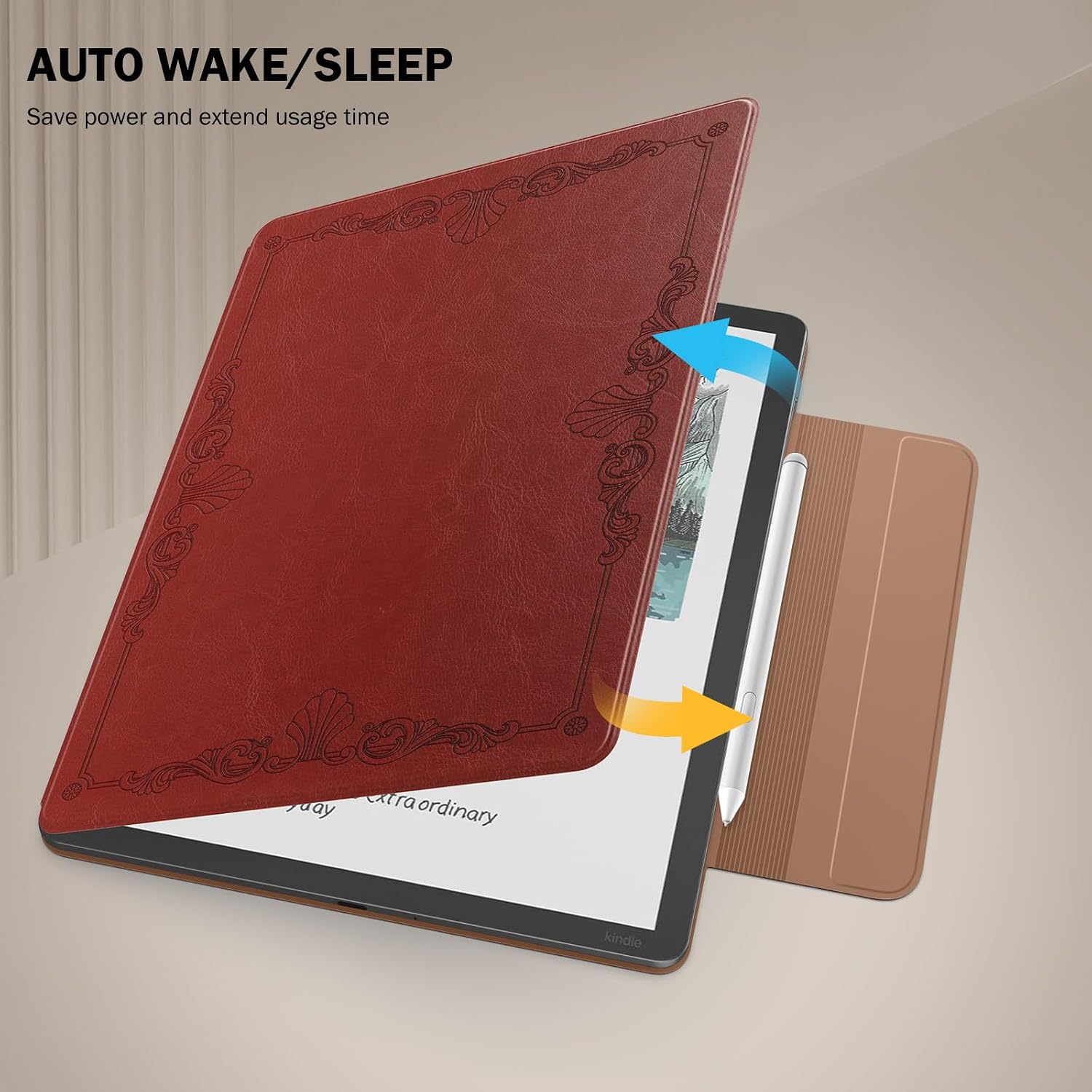 FUNDA MOKO PARA KINDLE SCRIBE 11' 3RA GEN Y COLORSOFT 1RA GEN 2025 ESTILO VINTAGE - 5