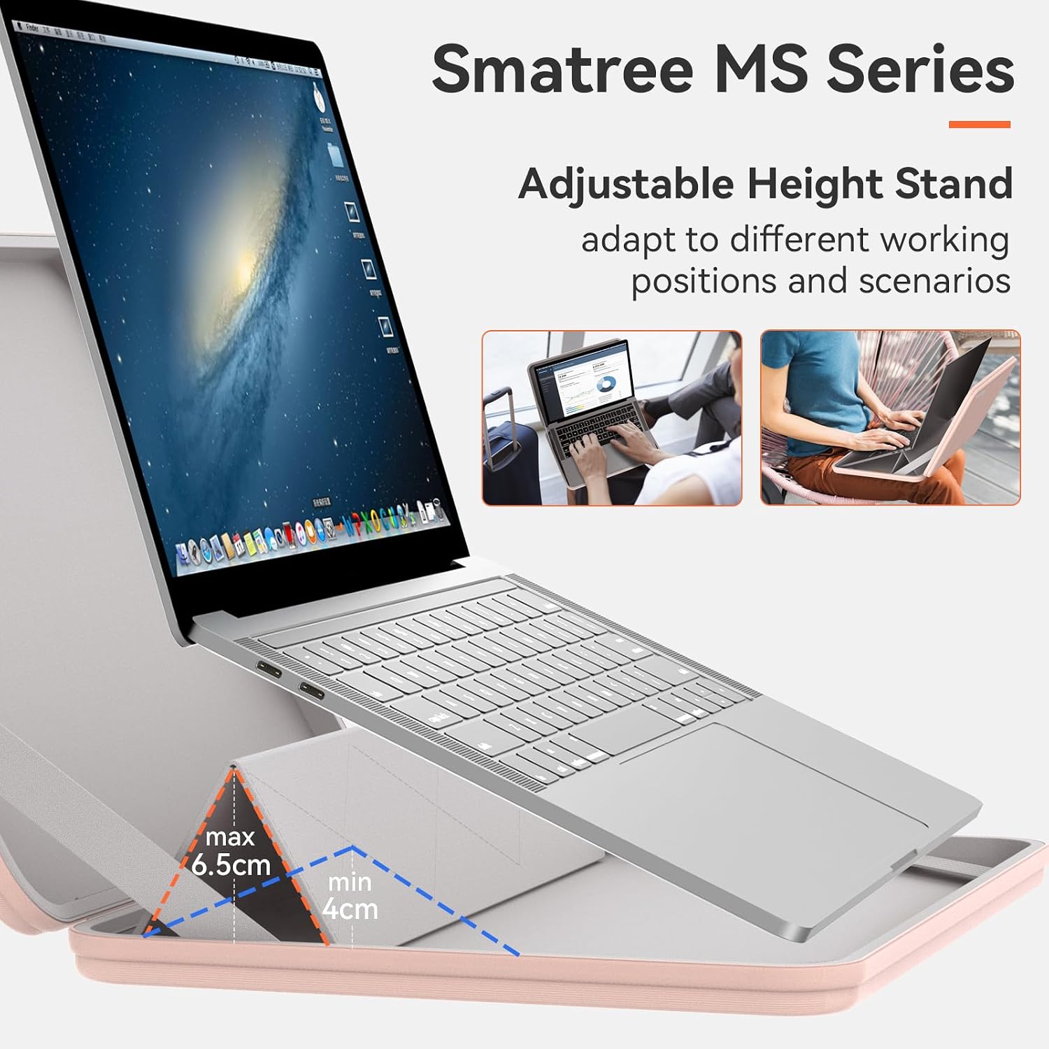 FUNDA RÍGIDA CON SOPORTE SMATREE MS98 PARA LAPTOP GIGABYTE AORUS G6X 16 PULGADAS 2024 - 3