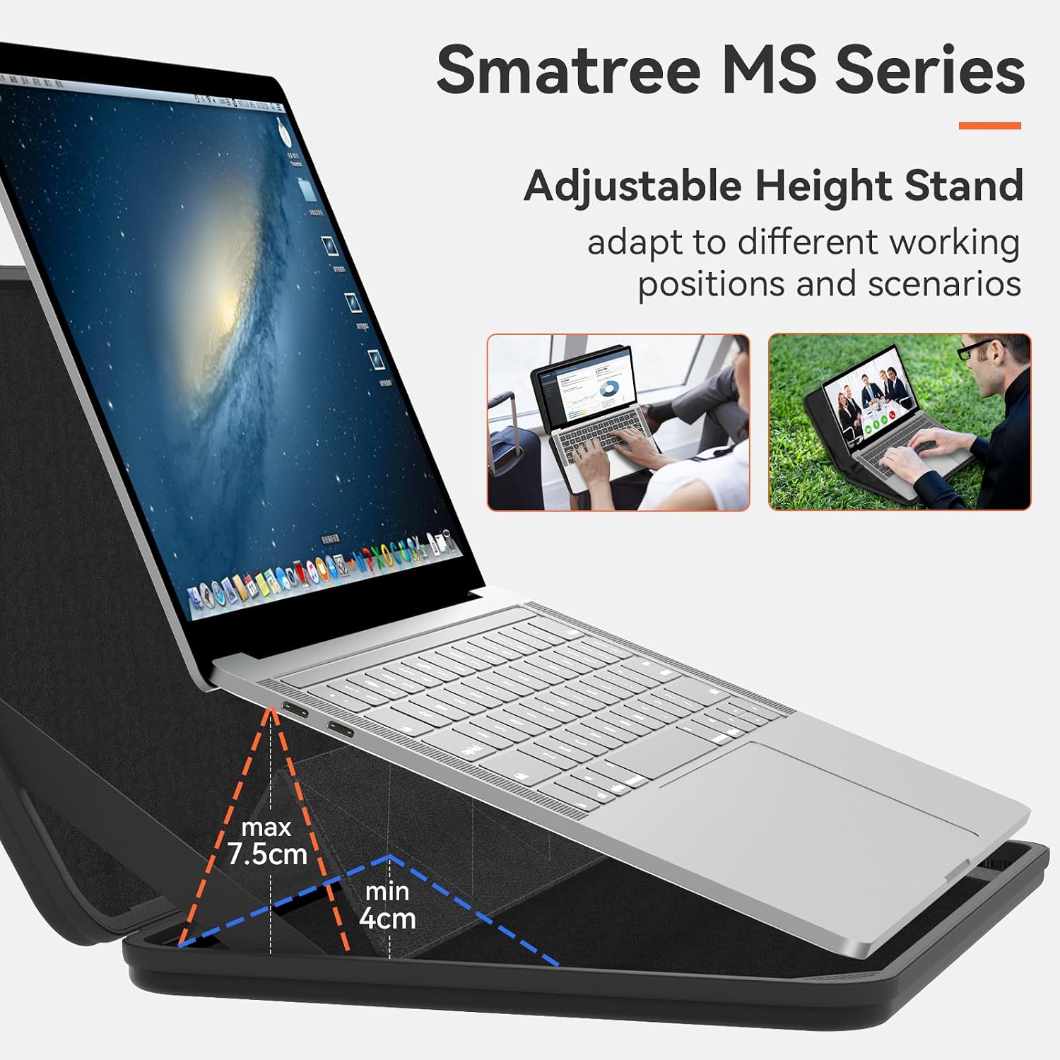 FUNDA RÍGIDA CON SOPORTE SMATREE MS89 PARA LG GRAM PRO 2 EN 1 16T90SP 16 PULGADAS - 2