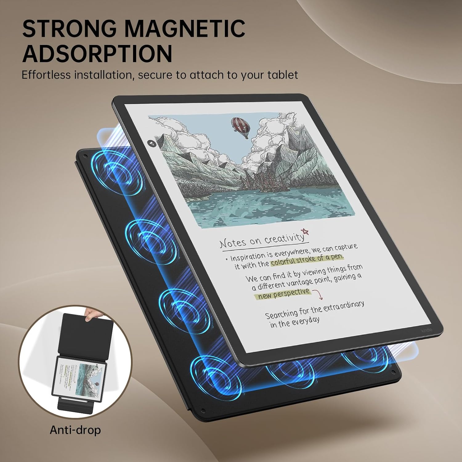 ESTUCHE MOKO PARA KINDLE SCRIBE 11' 3RA GEN Y COLORSOFT 1RA GEN MAGNOLIA - 3