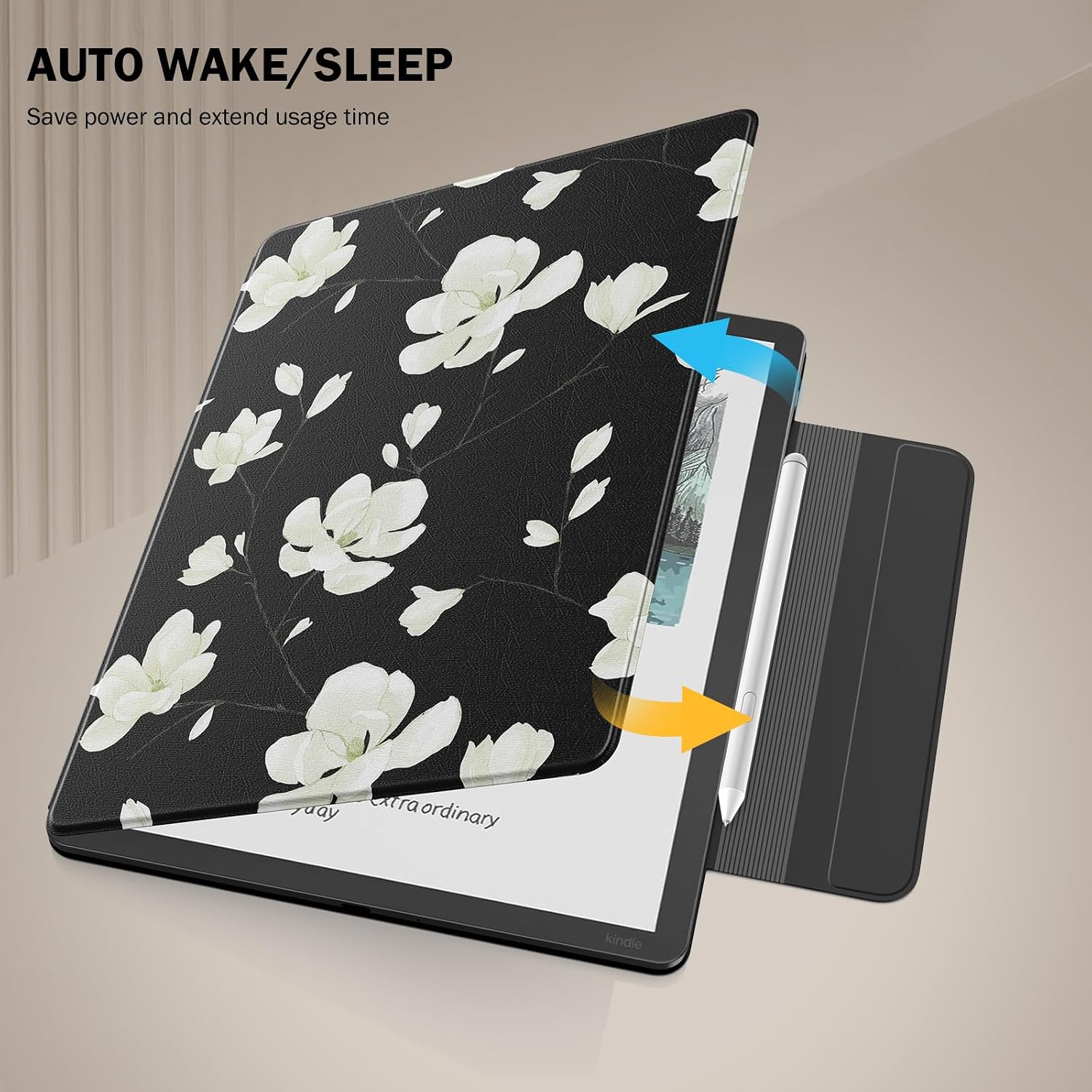 ESTUCHE MOKO PARA KINDLE SCRIBE 11' 3RA GEN Y COLORSOFT 1RA GEN MAGNOLIA - 5