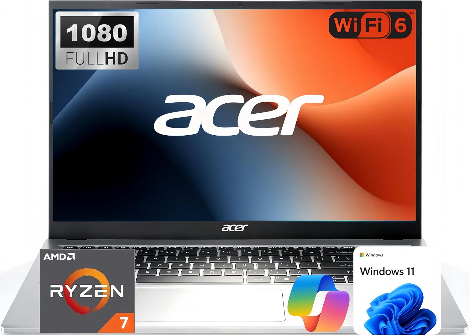 LAPTOP ACER ASPIRE GO BUSINESS RYZEN 7 8GB 256GB SSD 15.6' FHD PLATA - 1