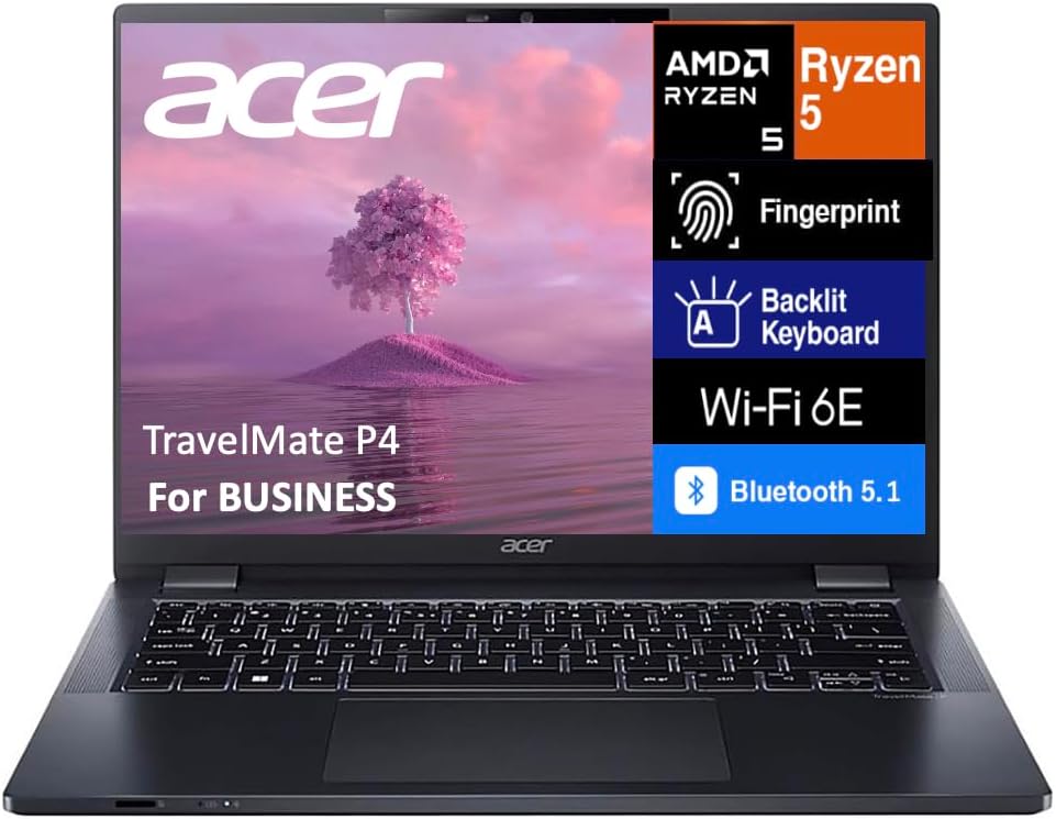 LAPTOP ACER TRAVELMATE P4 14' RYZEN 5 PRO 6650U 16GB 1TB SSD AZUL - 1