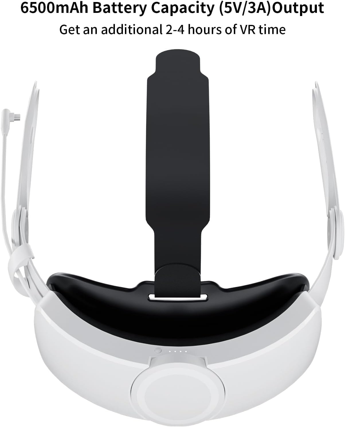 CORREA CON BATERÍA ANNAPRO ELITE PARA META QUEST 3/3S 8000MAH BLANCA - 2