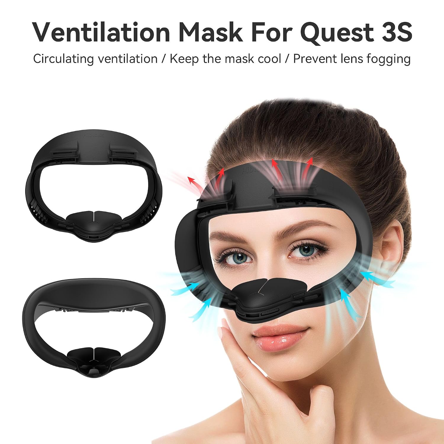 INTERFAZ FACIAL CON VENTILADOR PARA META QUEST 3S HIBLOKS - 2