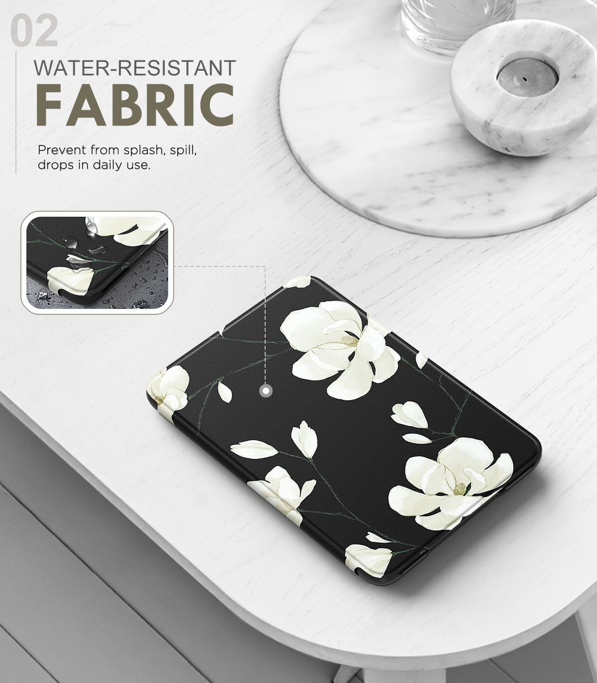 FUNDA PARA KINDLE BASIC 6' MOKO 11ª GEN 2024/2022 MAGNOLIA - 3