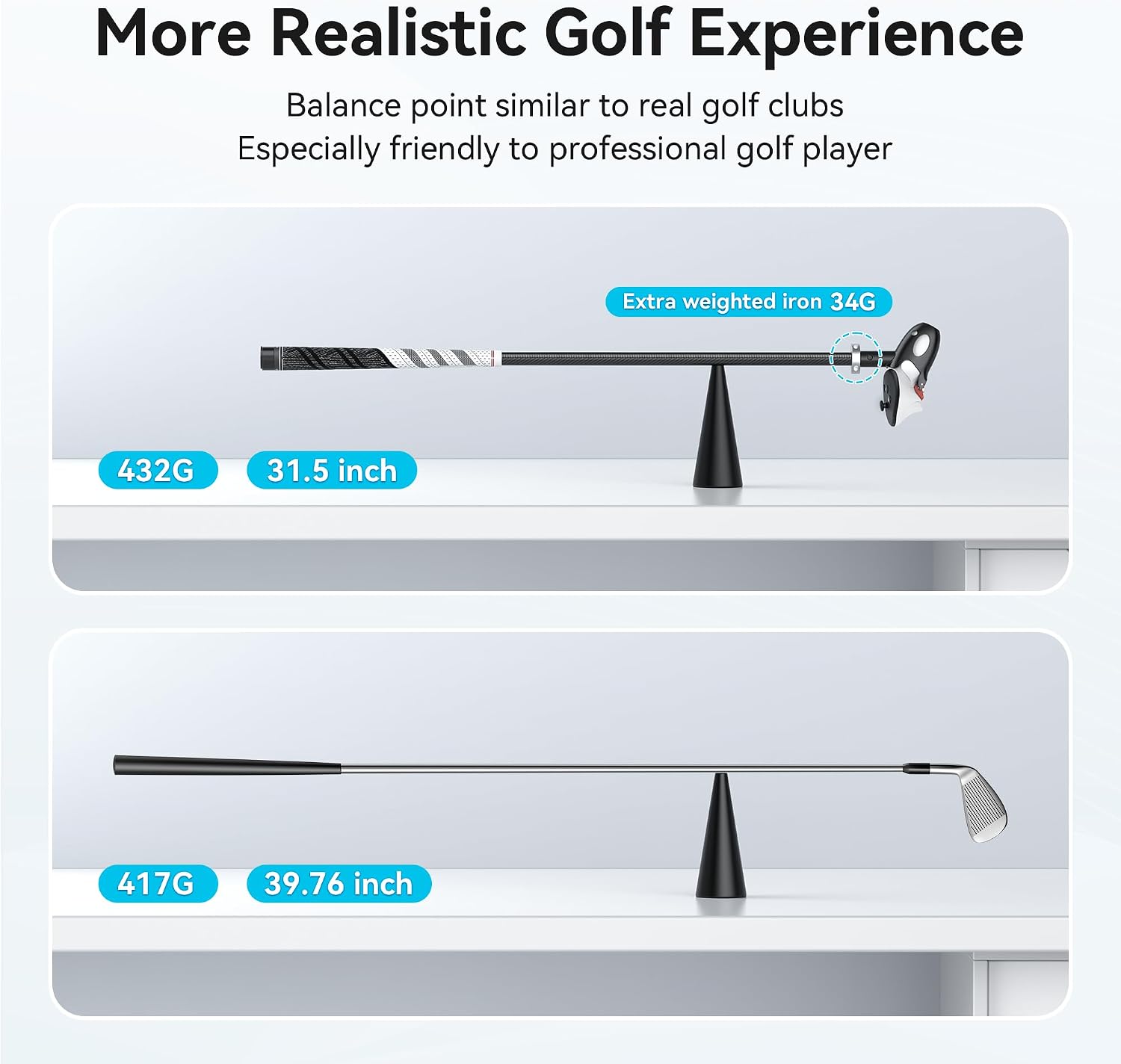 ACCESORIO VR AMVR GA1 PALO DE GOLF HÁPTICO 31.5 PULGADAS PARA META QUEST 3/3S - 2