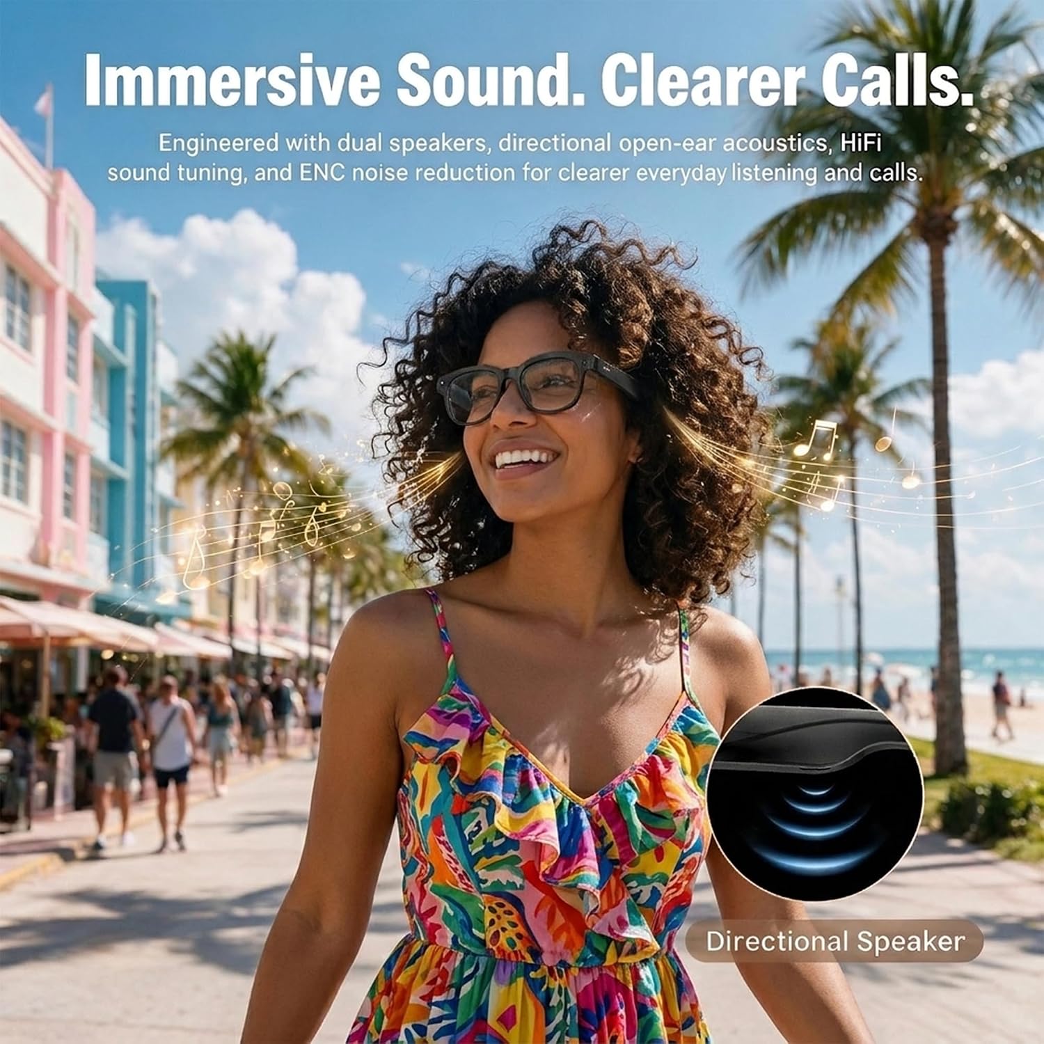 GAFAS INTELIGENTES DIHYMOKI AI CON CÁMARA 8MP Y GRABACIÓN HD 1080P - 4