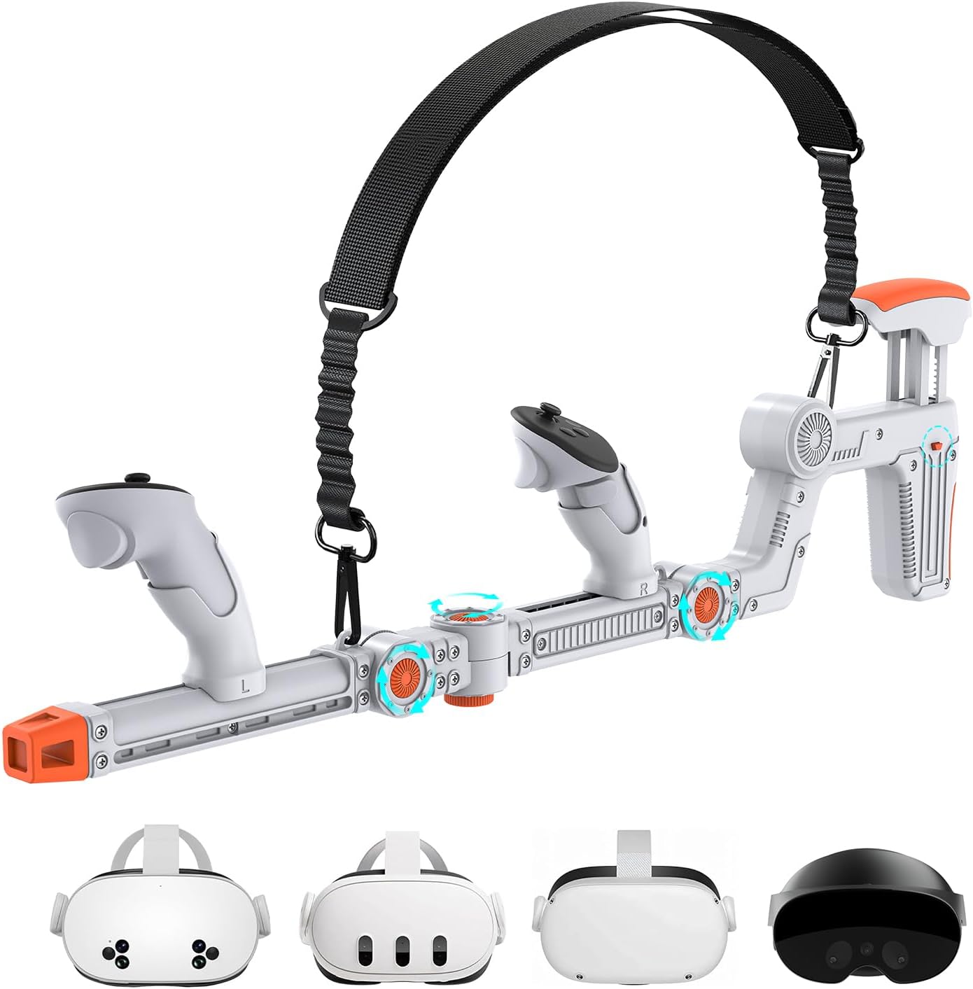 VR GUNSTOCK RECHALE COMPATIBLE CON META QUEST 2/3/3S/PRO BLANCO - 1