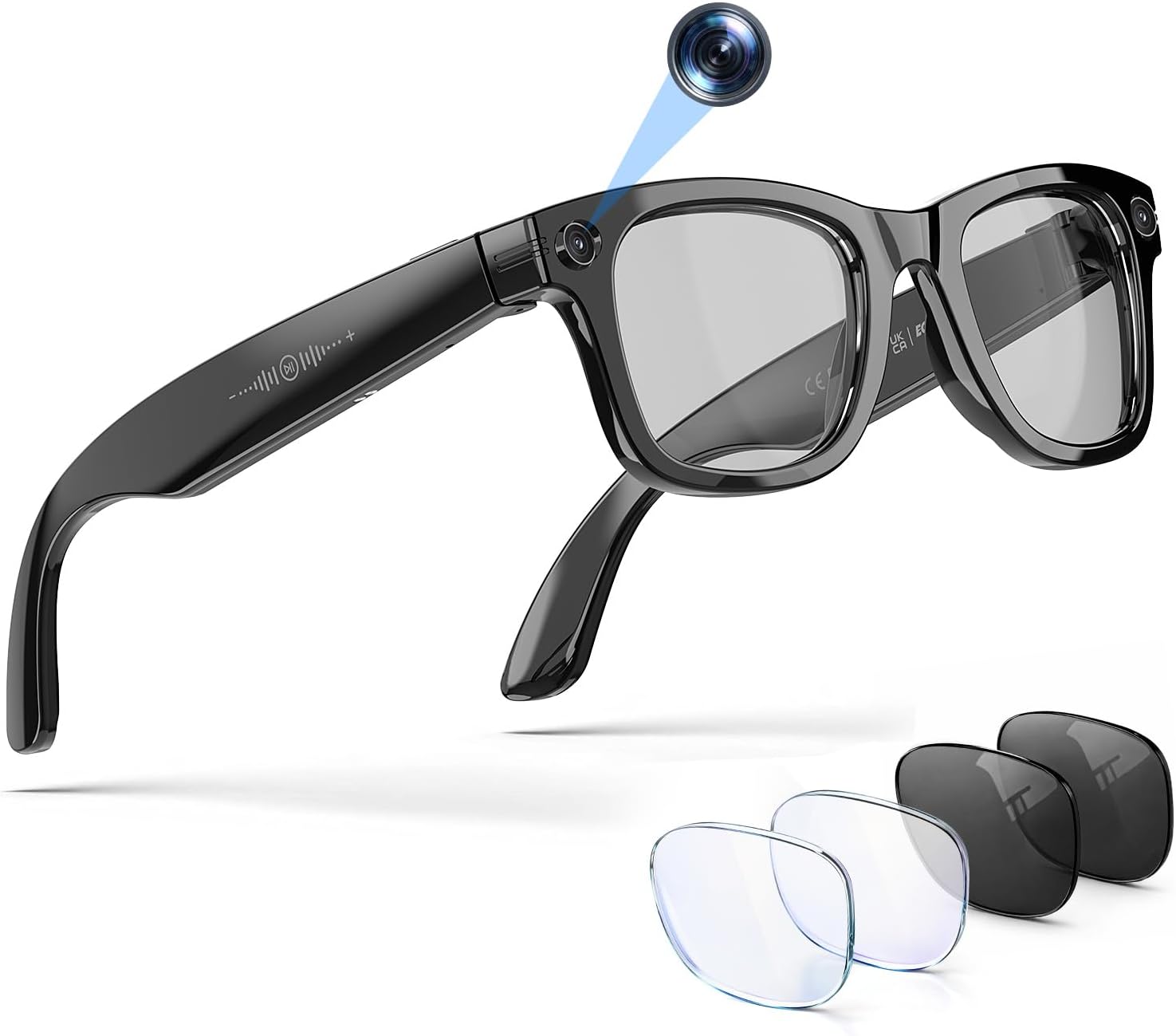 GAFAS INTELIGENTES CON CÁMARA EGQINR 13MP HD - 1