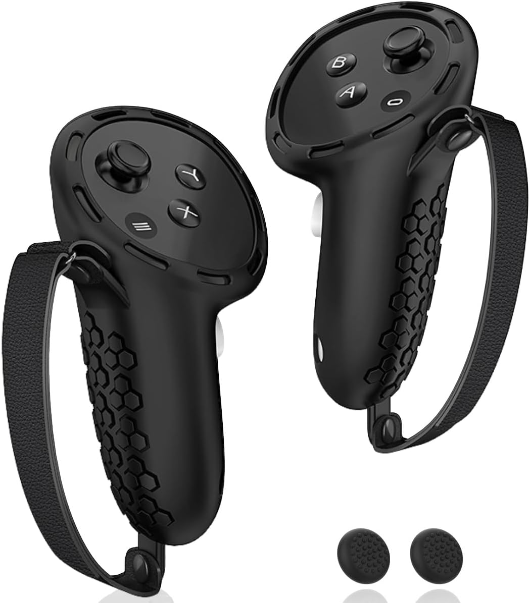 ACCESORIOS AMZDM GRIP PARA CONTROLES META QUEST 3S NEGRO - 1