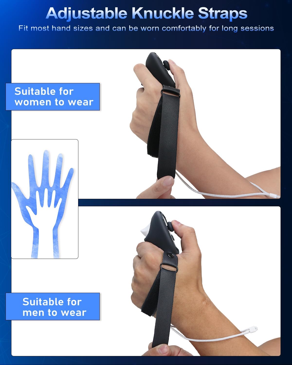 ACCESORIOS AMZDM GRIP PARA CONTROLES META QUEST 3S NEGRO - 5