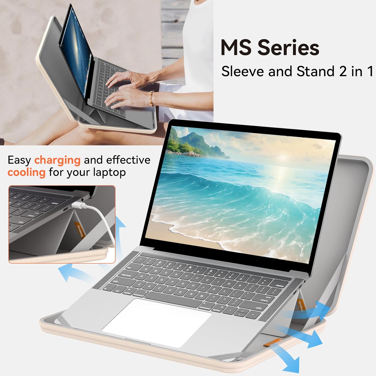 FUNDA RÍGIDA PROTECTORA PARA LAPTOP SMATREE MS26TW 13 PULGADAS - 4