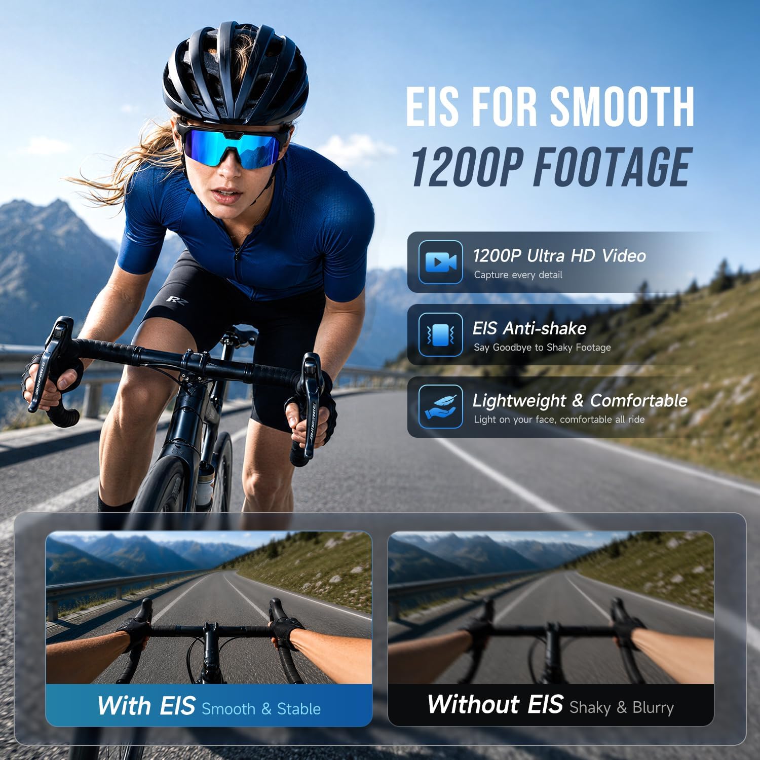 GAFAS INTELIGENTES FLEMIKIE AI CON CÁMARA 35MP Y GRABACIÓN 1200P PARA CICLISMO - 2