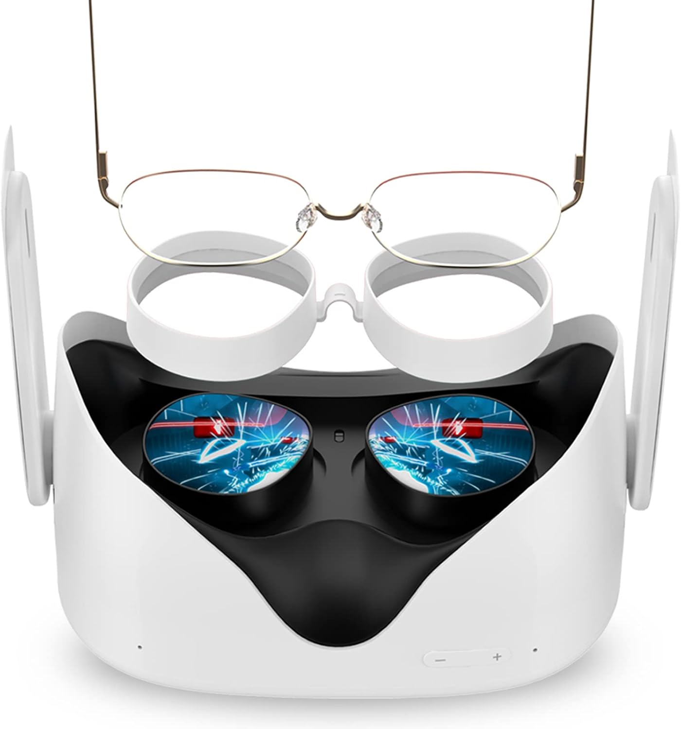 PROTECTOR DE LENTES SUPERUS PARA OCULUS/META QUEST 2 CON SEPARADOR PARA GAFAS BLANCO - 1