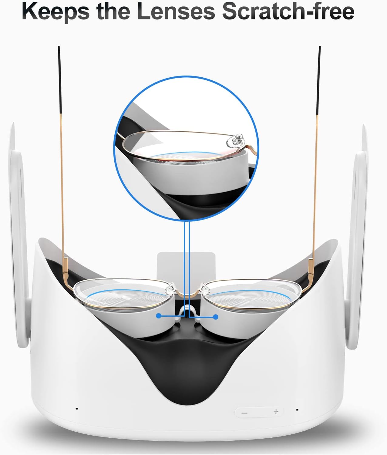 PROTECTOR DE LENTES SUPERUS PARA OCULUS/META QUEST 2 CON SEPARADOR PARA GAFAS BLANCO - 5