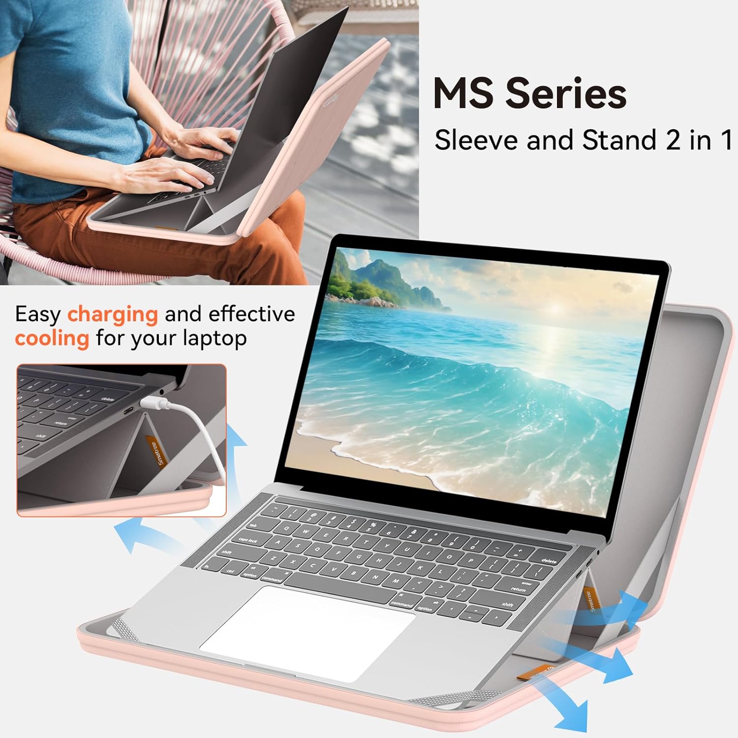 FUNDA RÍGIDA PARA LAPTOP SMATREE MS26TP 13 PULGADAS - 4