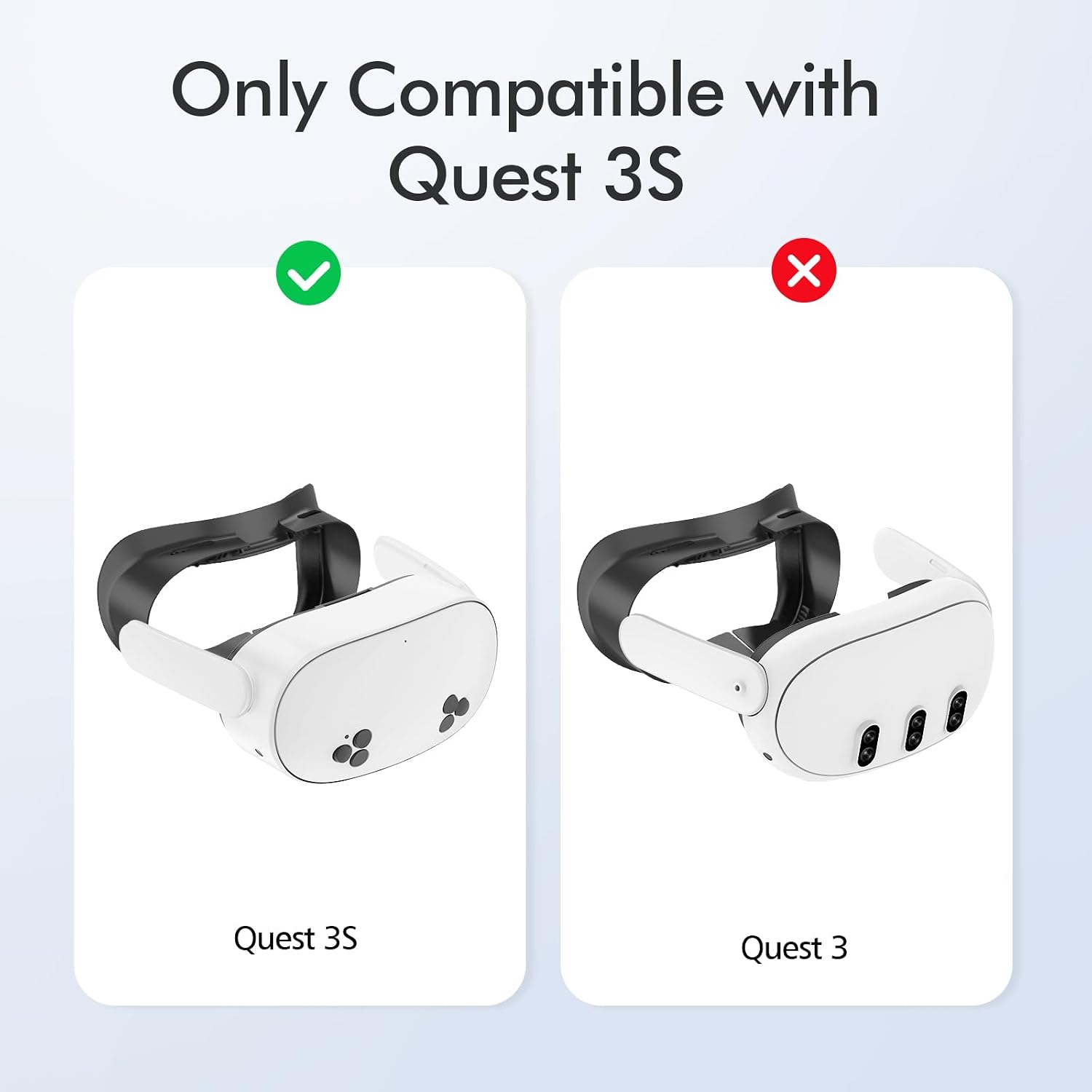 ALMOHADILLA FACIAL PARA META QUEST 3S AMZDM CUBIERTA DE PU CUERO NEGRO - 2