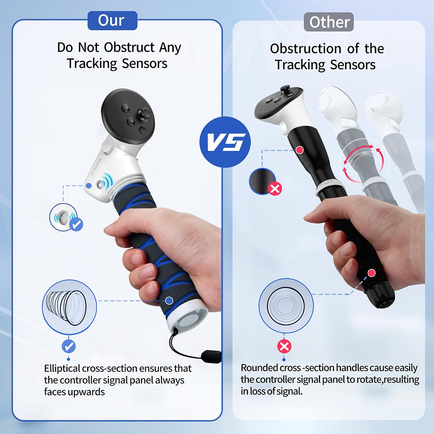EXTENSIONES PARA CONTROLES VR AMVR UPGRADED GORILLA TAG PARA META/OCULUS QUEST 3 - 5