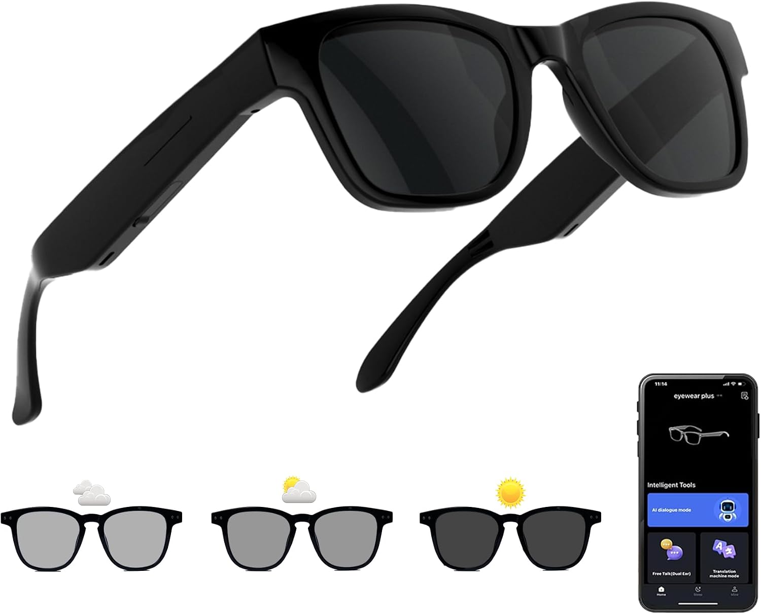 GAFAS INTELIGENTES XOOMEER CON LENTES FOTOCROMÁTICOS Y TRADUCCIÓN EN TIEMPO REAL - 1