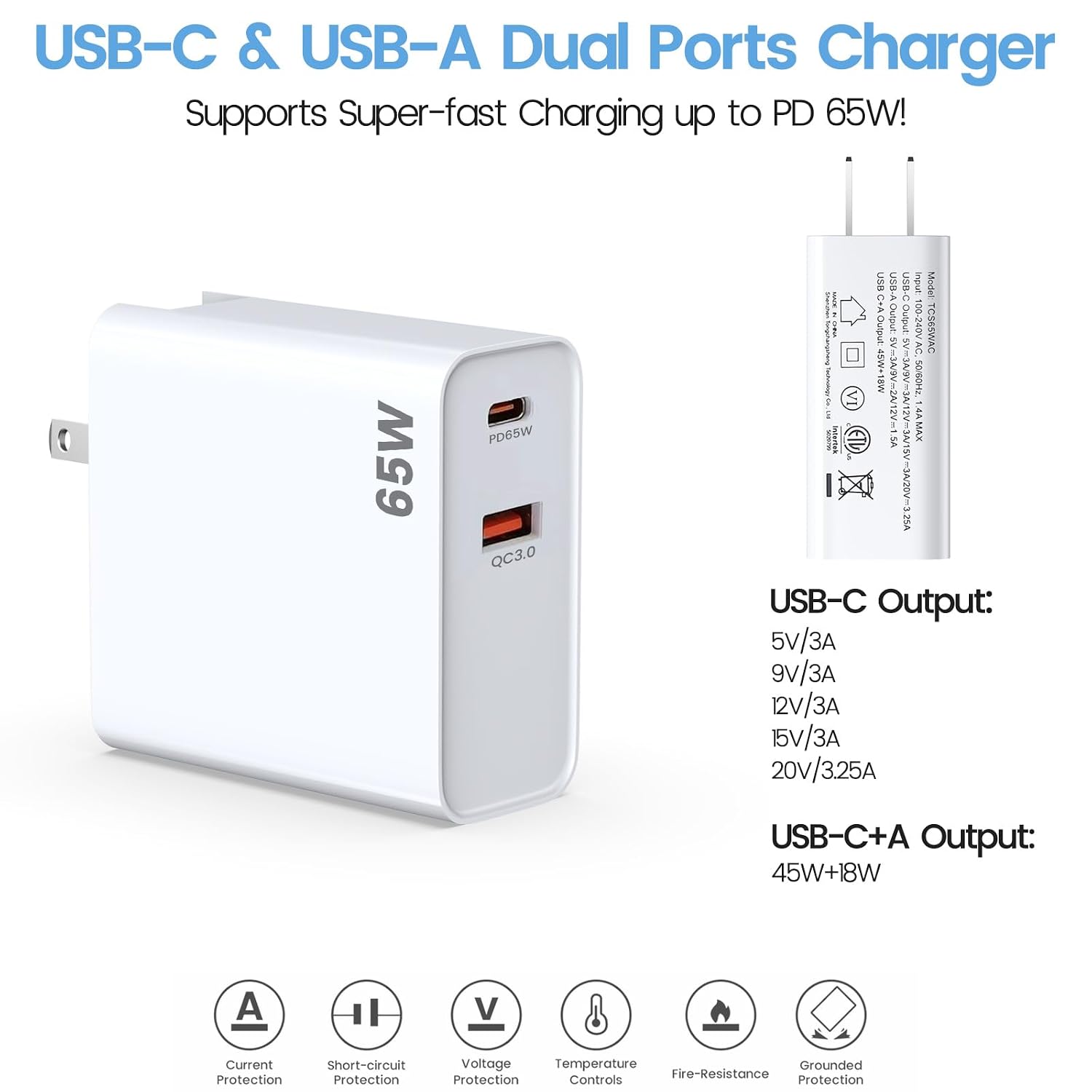 CARGADOR USB C PD65W WEISHAN PARA META QUEST 3S, 3 Y 2 VR, BLANCO - 2