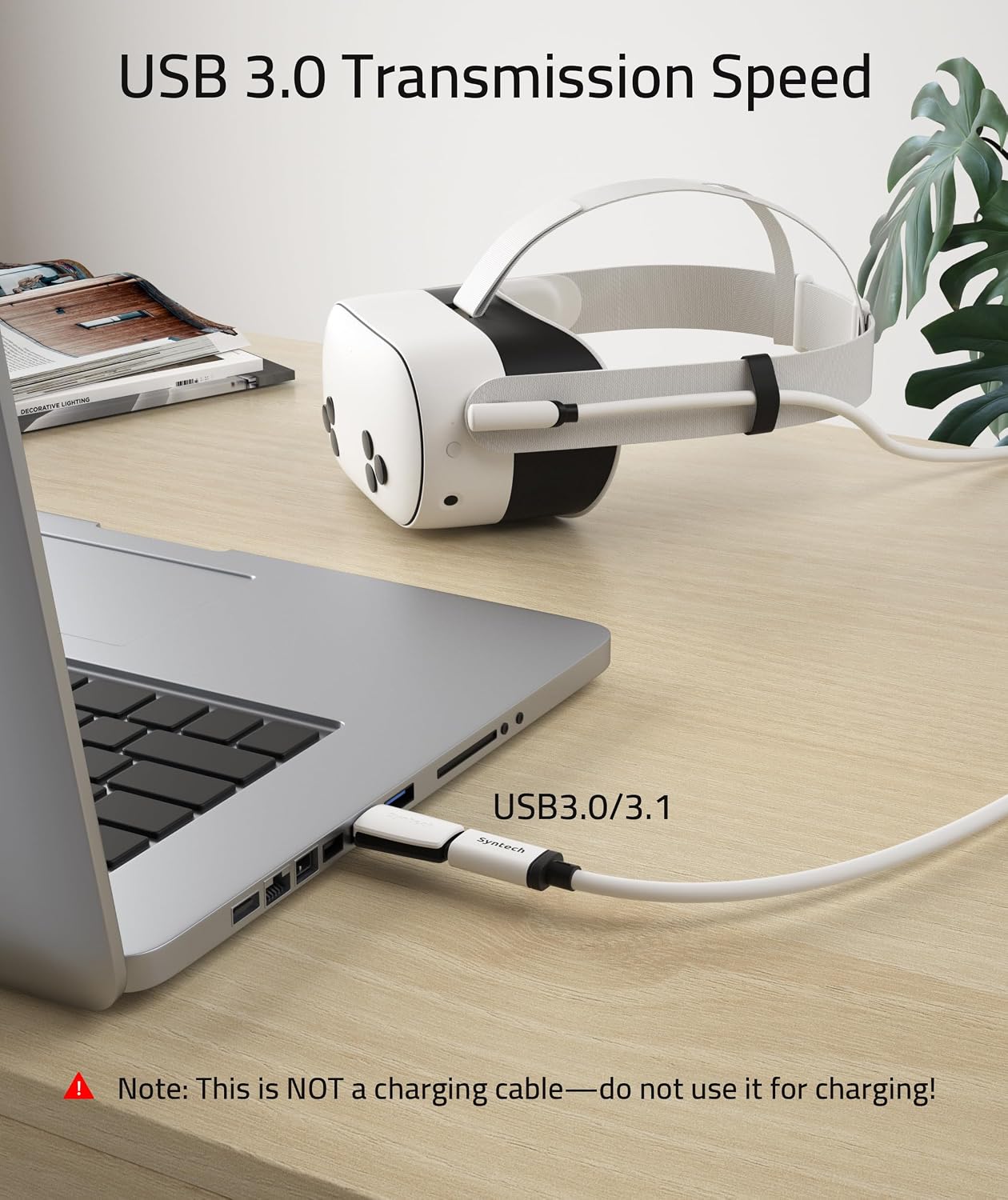 CABLE VR SYNTECH LINK 16FT PARA META QUEST 3/3S/2 CON ADAPTADOR USB 3.0 - 2