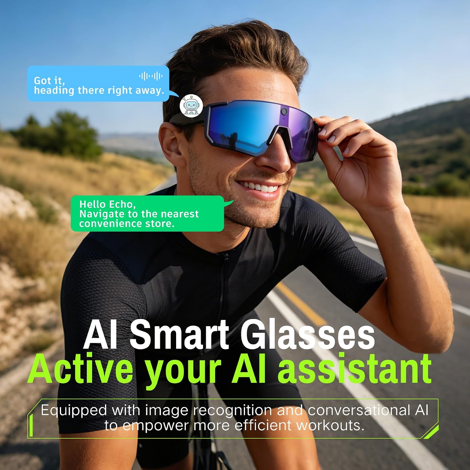 GAFAS INTELIGENTES NEOGAZE AI SPORT CON CONTROL POR VOZ Y CÁMARA HD - 5