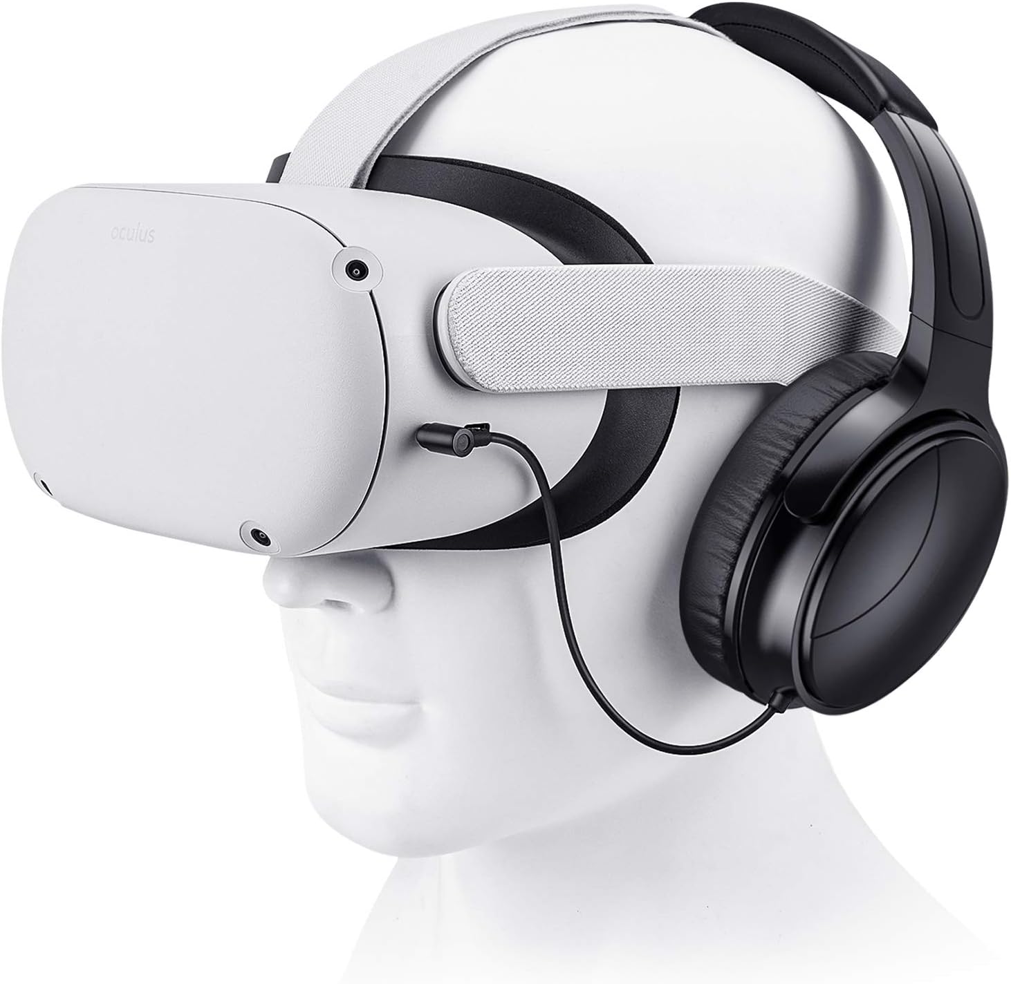 AUDÍFONOS VR SARLAR PARA QUEST 2 Y QUEST 3 CON CABLE PERSONALIZADO Y ALMOHADILLAS DE PROTEÍNA - 1