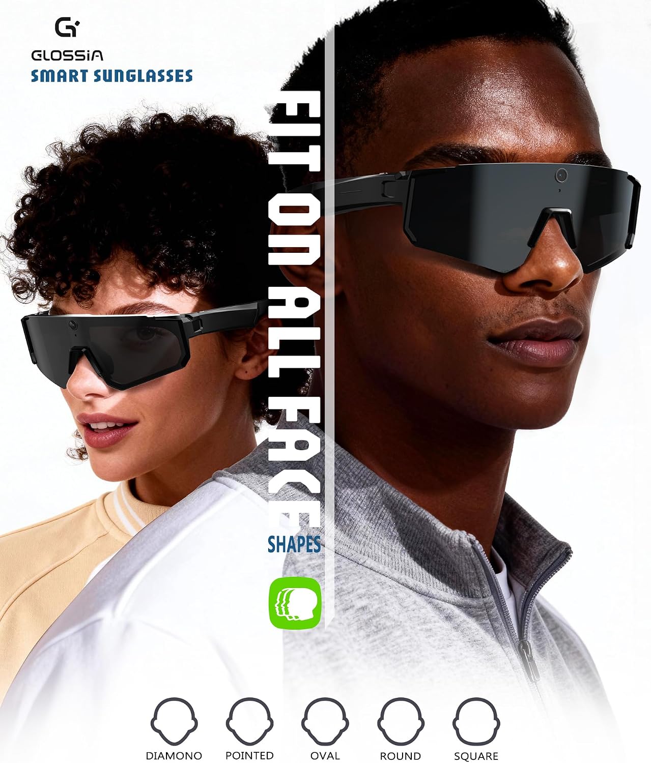 GAFAS INTELIGENTES GLOSSIA AI ULTRA PRO CON CÁMARA 4K Y ASISTENTE DE VOZ CHATGPT-4O GRIS OBSIDIANA - 4