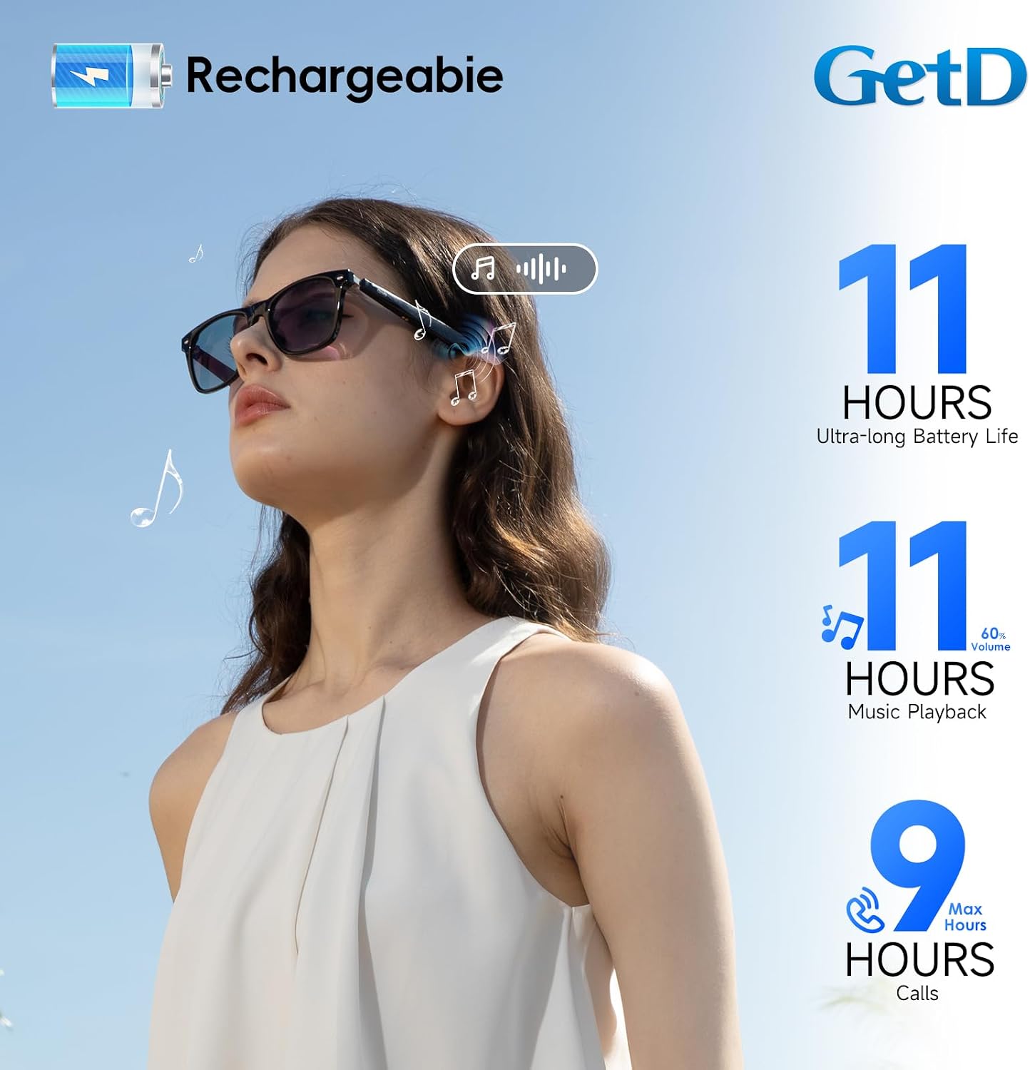 GAFAS INTELIGENTES GETD AI GLASSES CON ASISTENTE CHATGPT Y TRADUCCIÓN EN TIEMPO REAL - 5