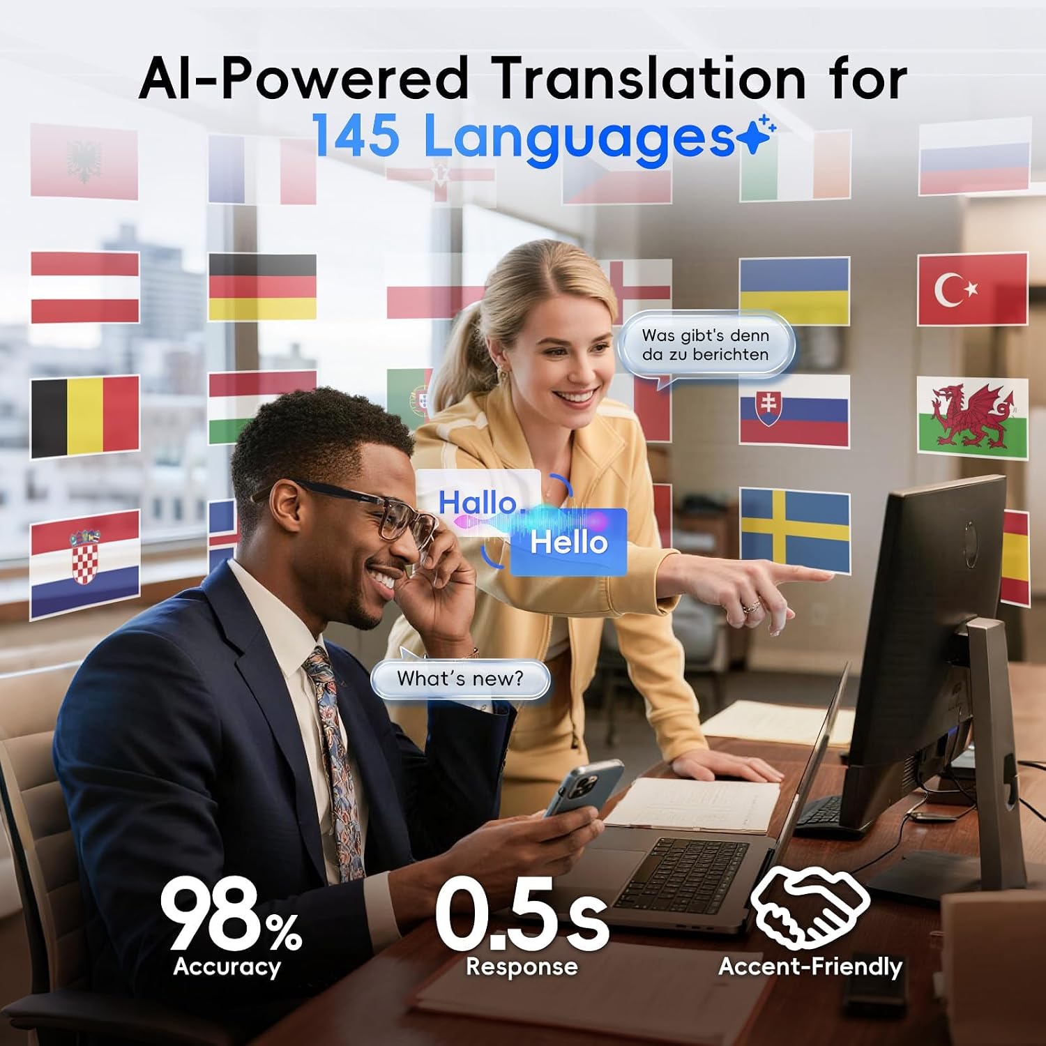 GAFAS INTELIGENTES GETD AI CON ASISTENTE CHATGPT Y TRADUCCIÓN EN TIEMPO REAL - 3