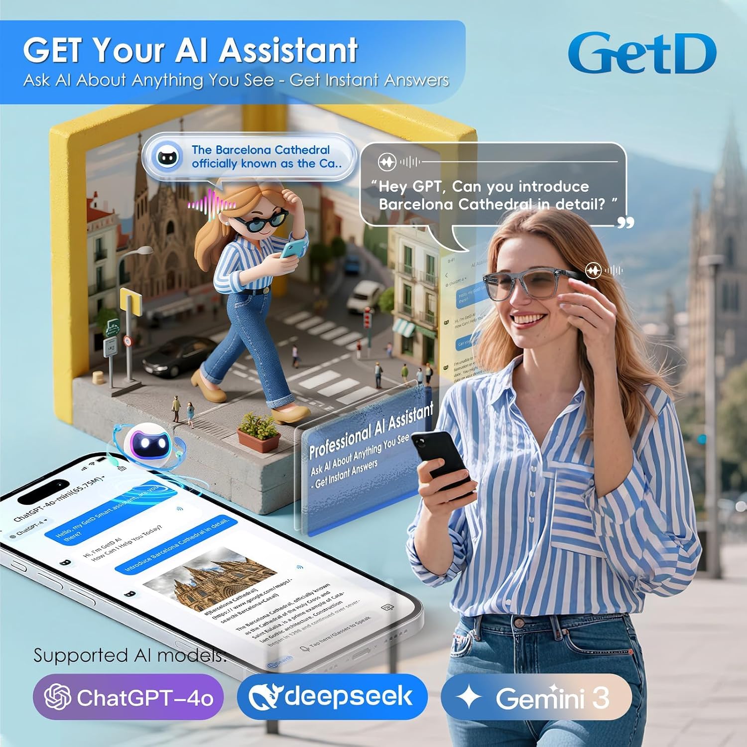 GAFAS INTELIGENTES GETD AI CON ASISTENTE CHATGPT Y TRADUCCIÓN EN TIEMPO REAL - 4