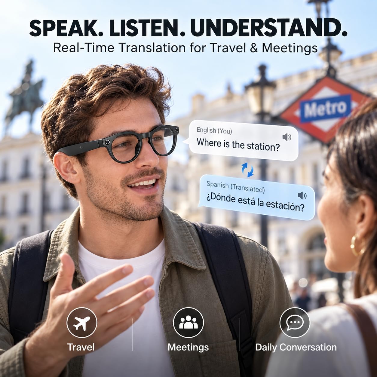 GAFAS INTELIGENTES MNVOEQ AI CON CÁMARA Y AUDIO OPEN-EAR - 3