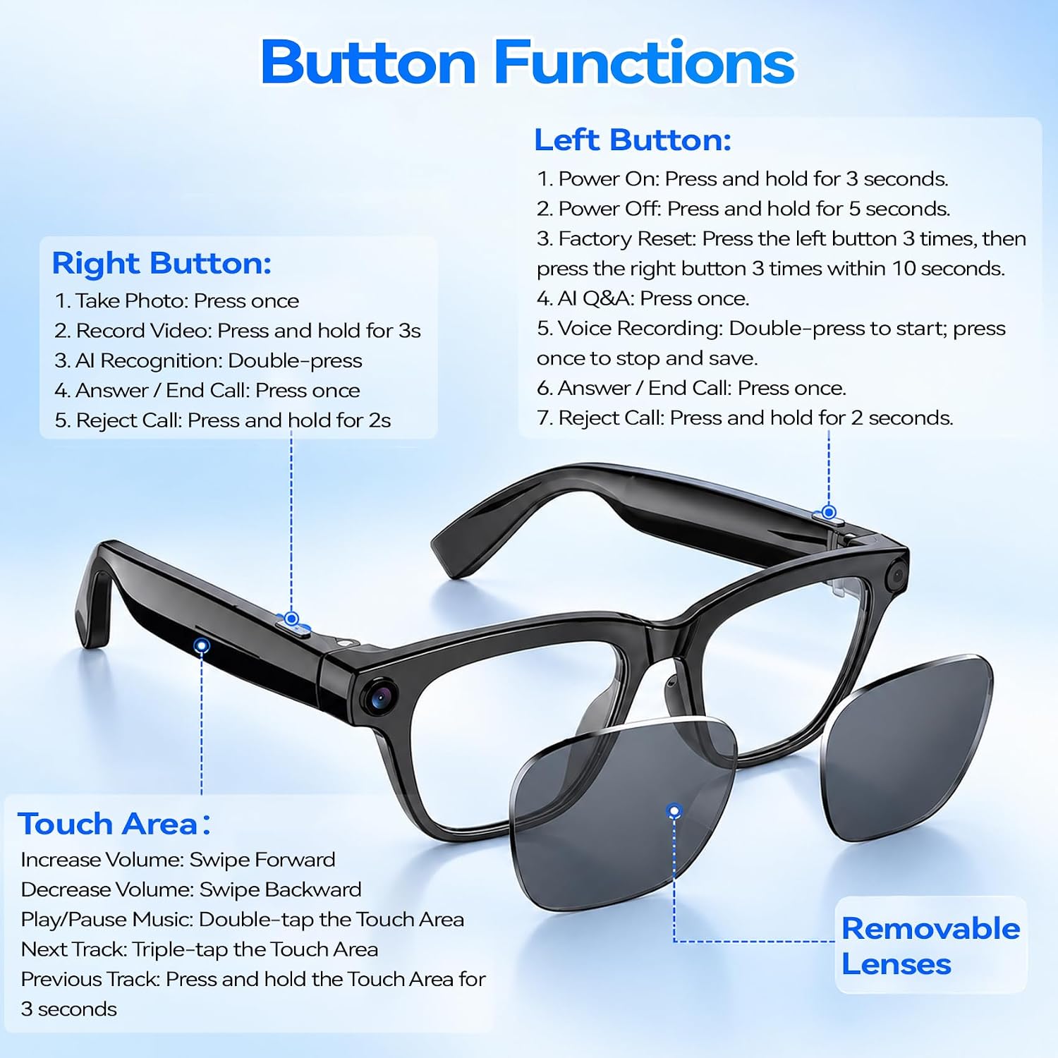GAFAS INTELIGENTES BLACKVIEW BV300 CON CHATGPT Y TRADUCCIÓN EN TIEMPO REAL - 5