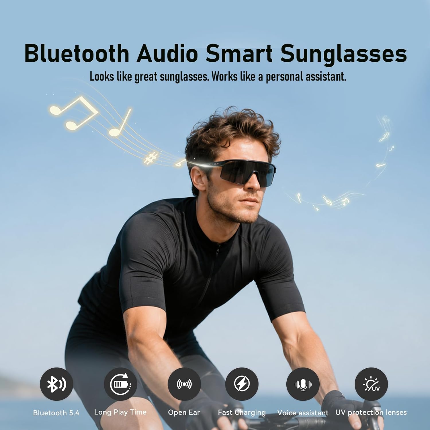 GAFAS INTELIGENTES CARRY WIT BLUETOOTH 5.4 CON LENTES POLARIZADAS UV400 GRIS - 2