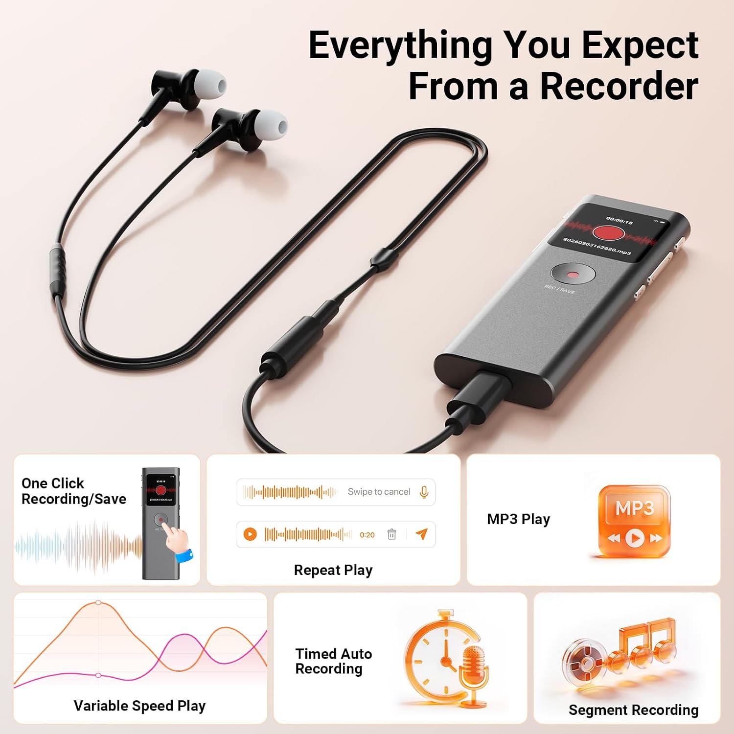 GRABADORA DE VOZ YORLU AI VOICE RECORDER CON TRANSCRIPCIÓN Y RESUMEN POR IA - 3