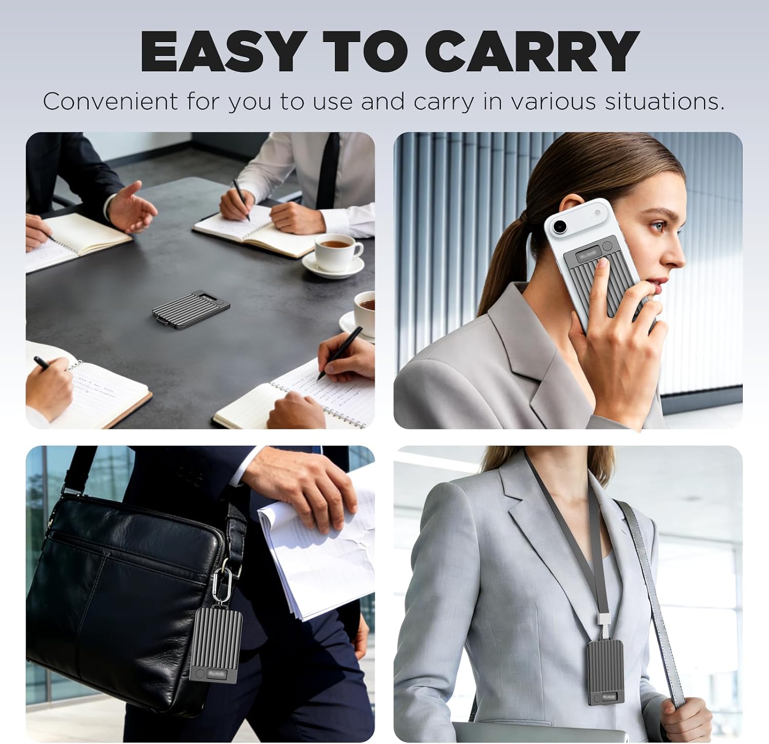 FUNDA PROTECTORA MAGNÉTICA WACANC PARA PLAUD NOTE Y PLAUD NOTE PRO 2025 CON CORDÓN Y MOSQUETÓN - 5