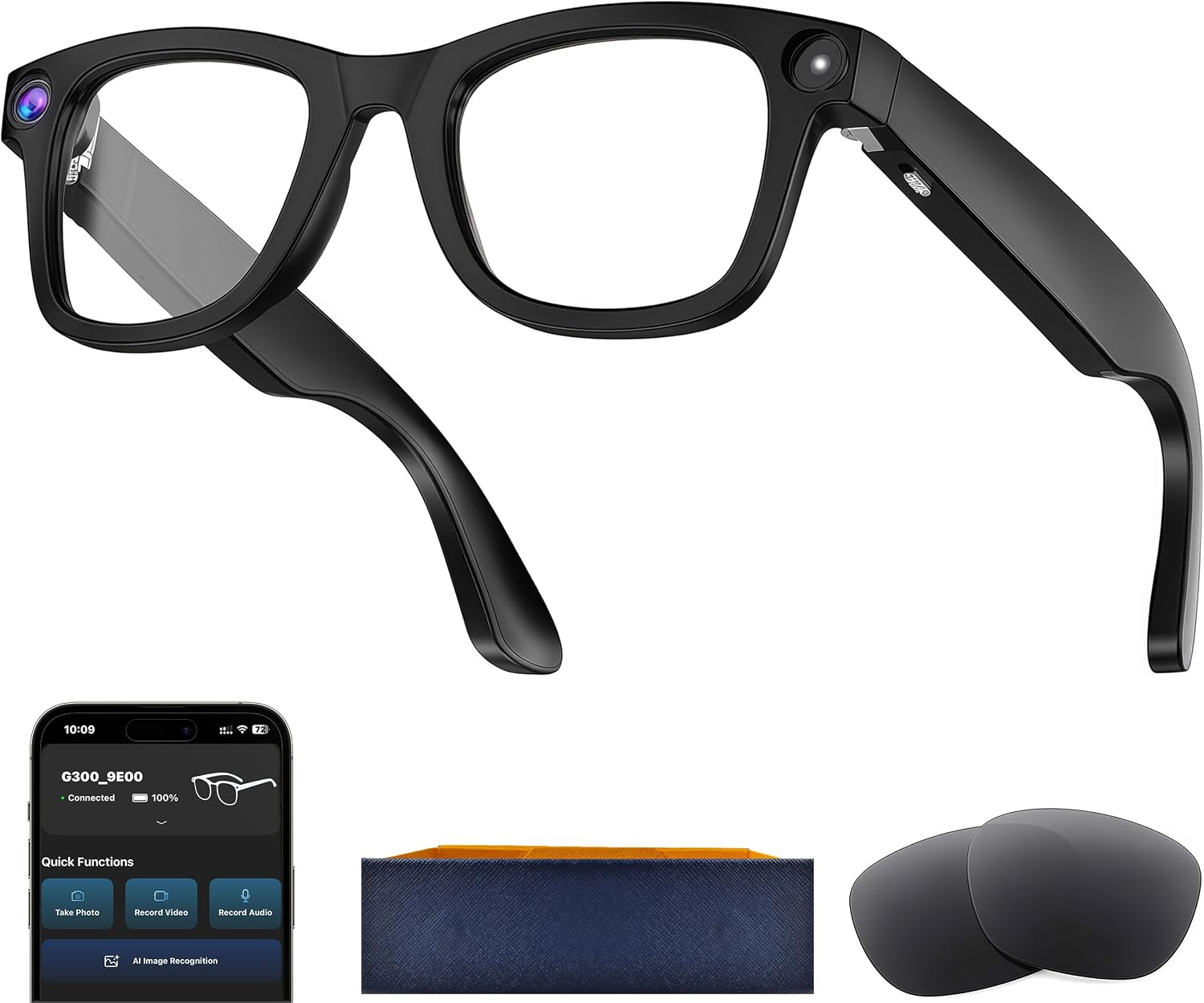 GAFAS INTELIGENTES WARCHODY CON CÁMARA BLUETOOTH 8MP - 1