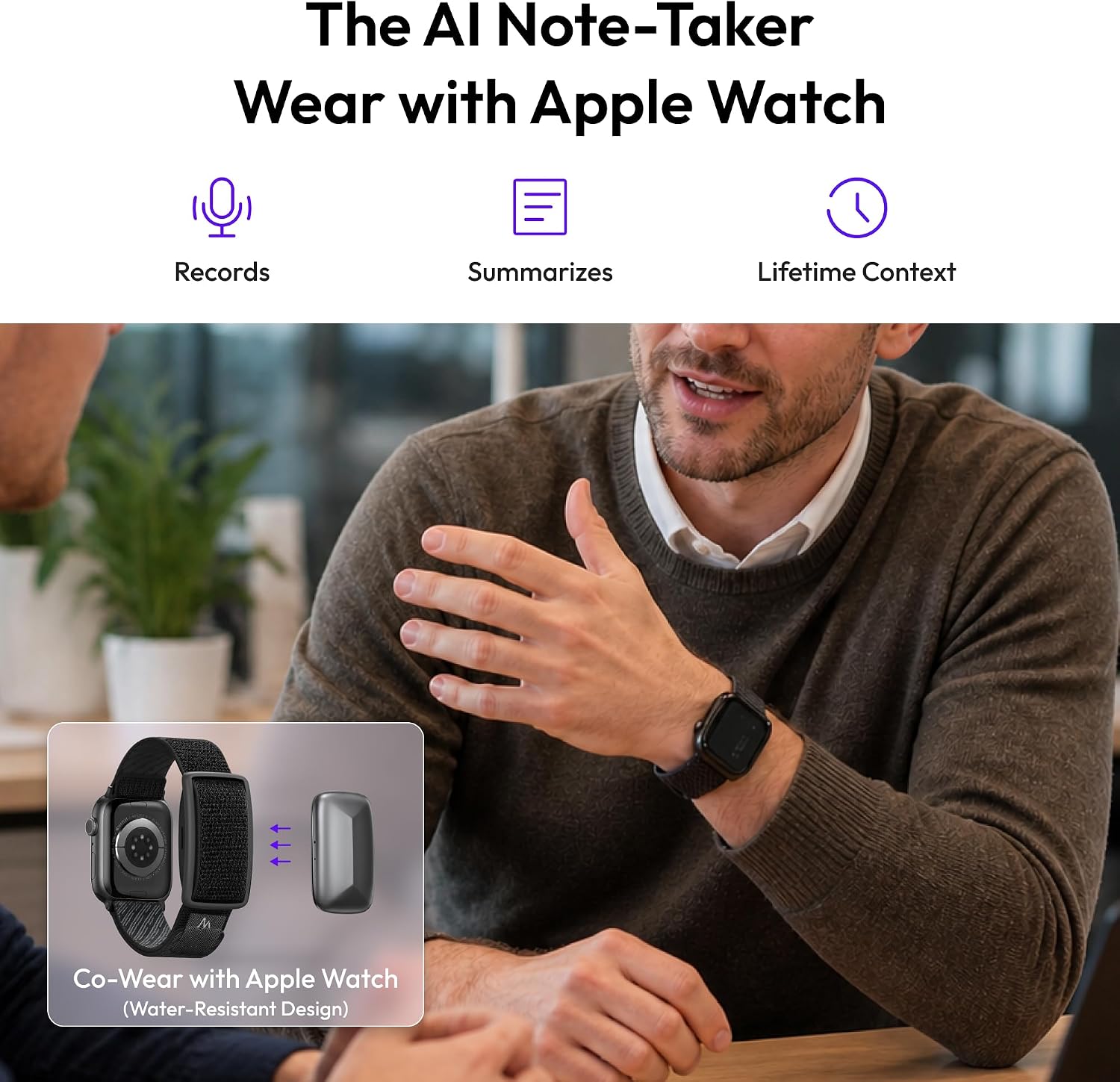 GRABADORA DE VOZ MEMOKET GEM AI COMPATIBLE CON APPLE WATCH - 2