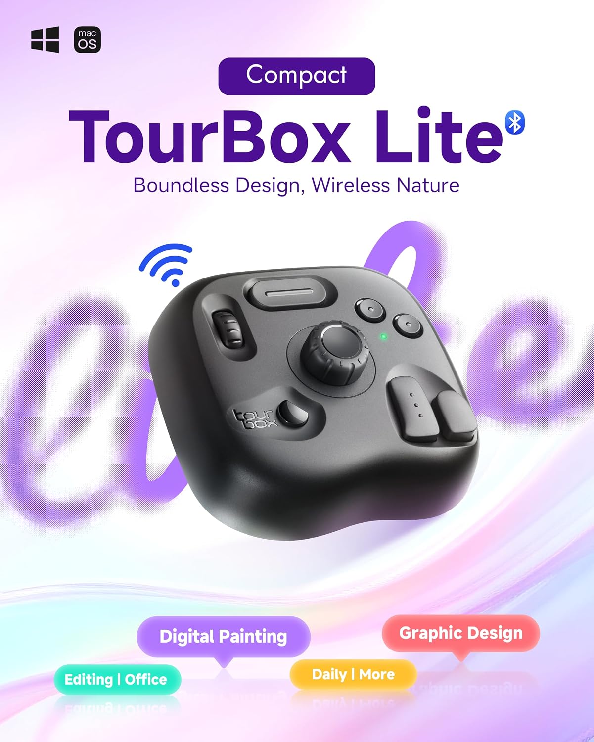 CONTROLADOR CREATIVO TOURBOX LITE BLUETOOTH NEGRO - 2