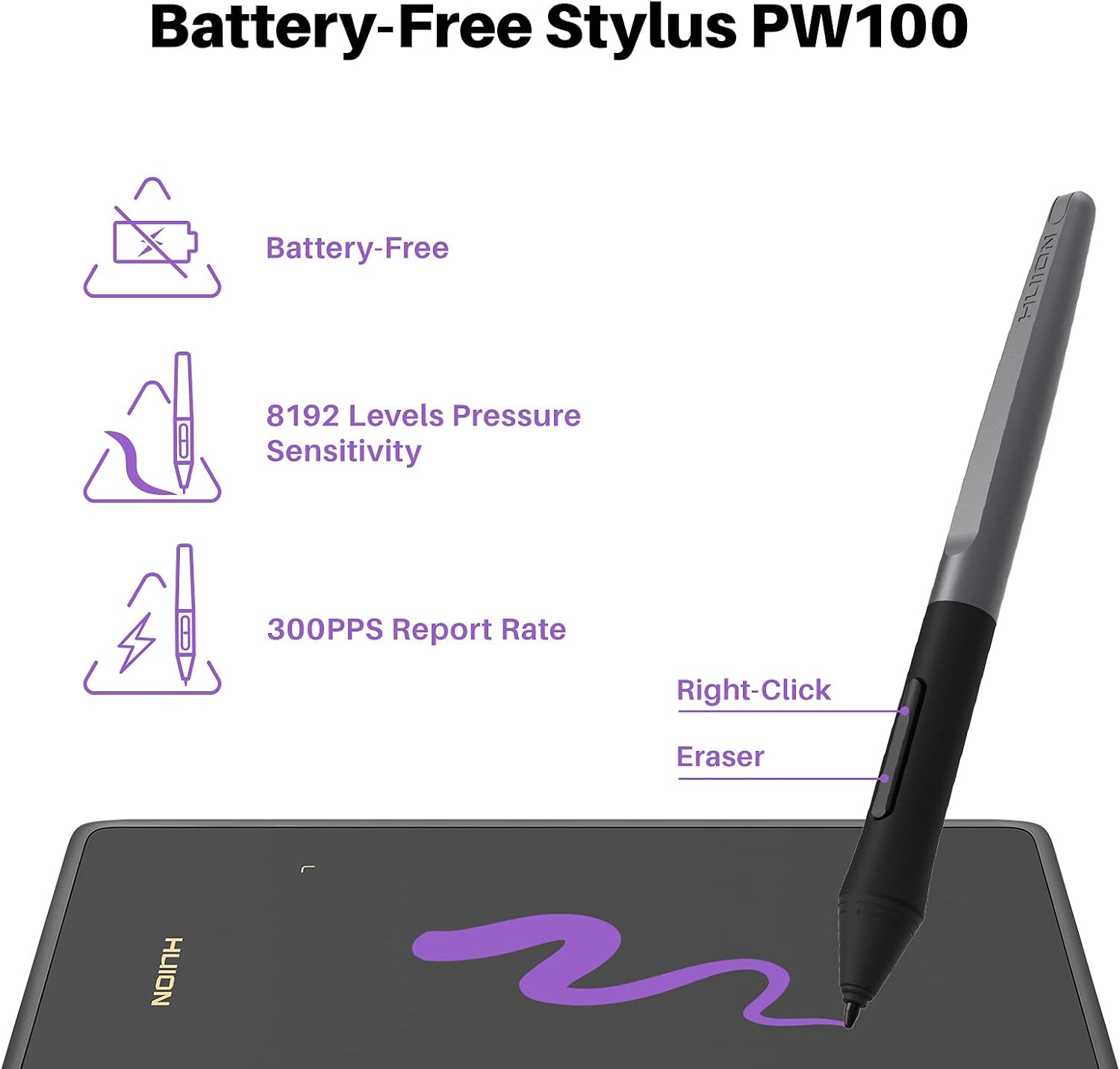 TABLETA GRÁFICA HUION H420X CON LÁPIZ DE 8192 NIVELES DE PRESIÓN - 2