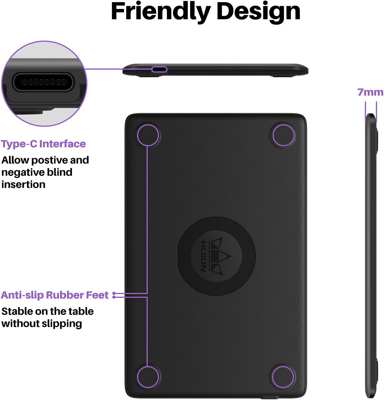 TABLETA GRÁFICA HUION H420X CON LÁPIZ DE 8192 NIVELES DE PRESIÓN - 5
