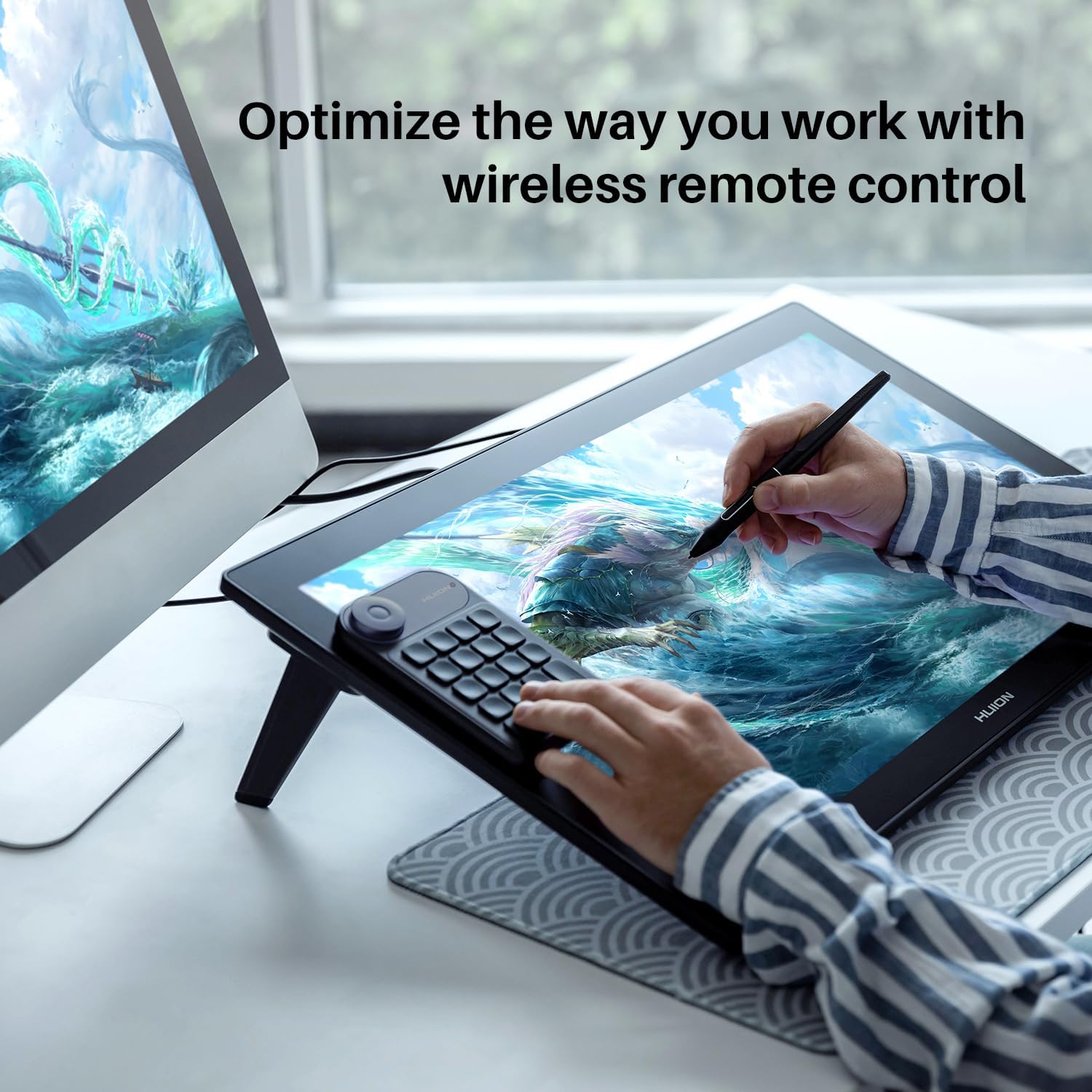 TABLET GRÁFICA HUION KAMVAS PRO 24 4K UHD CON PANTALLA 23.8 PULGADAS - 5