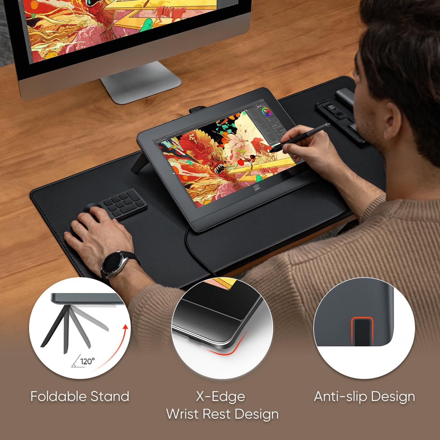 TABLETA GRÁFICA XPPEN ARTIST PRO 14 GEN2 14 PULGADAS CON PANTALLA LAMINADA ANTIRREFLEJO - 5