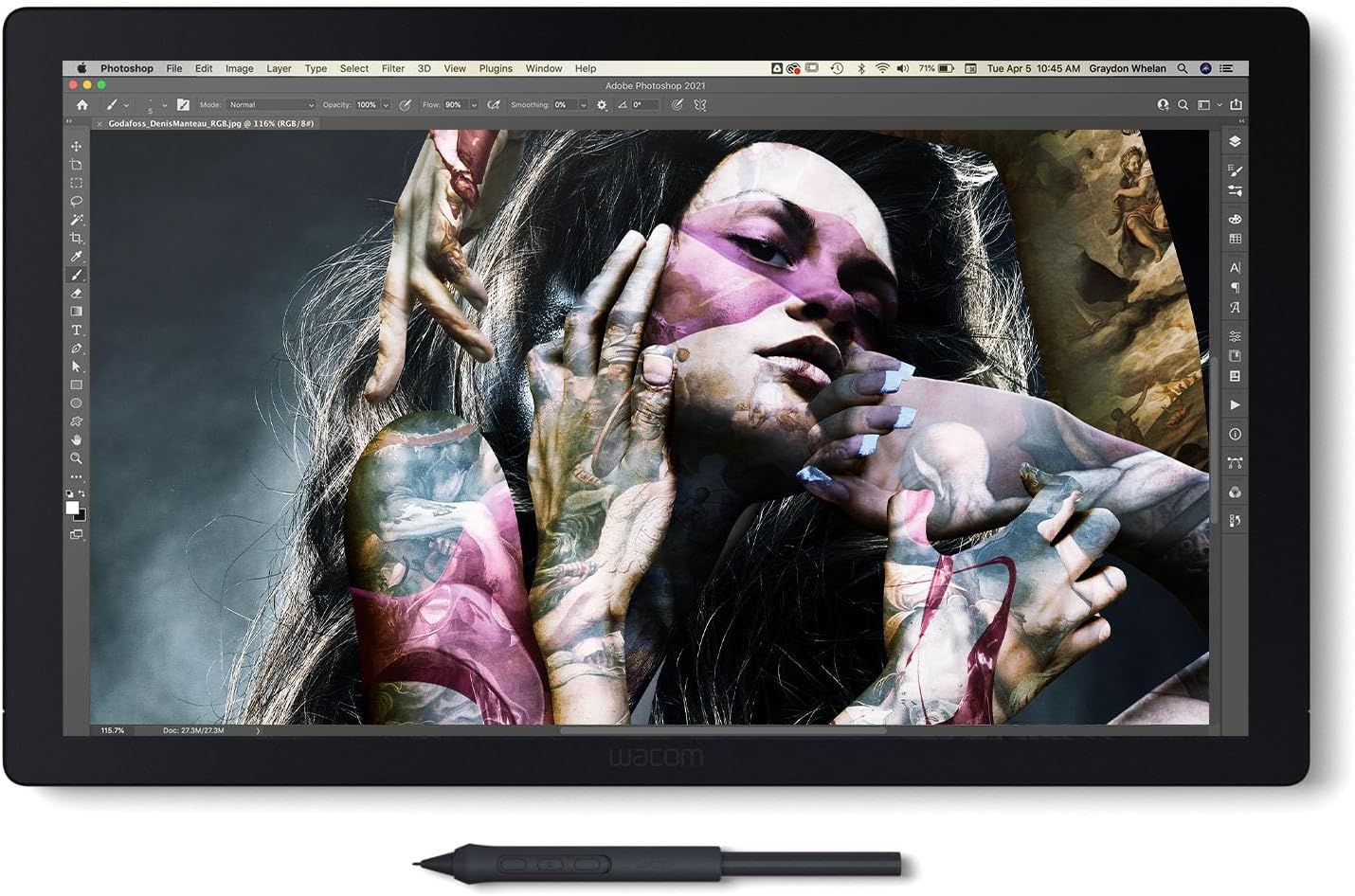 TABLETA GRÁFICA WACOM CINTIQ PRO 17 CON PANTALLA TÁCTIL 4K 120 HZ Y PROPEN 3 - 1